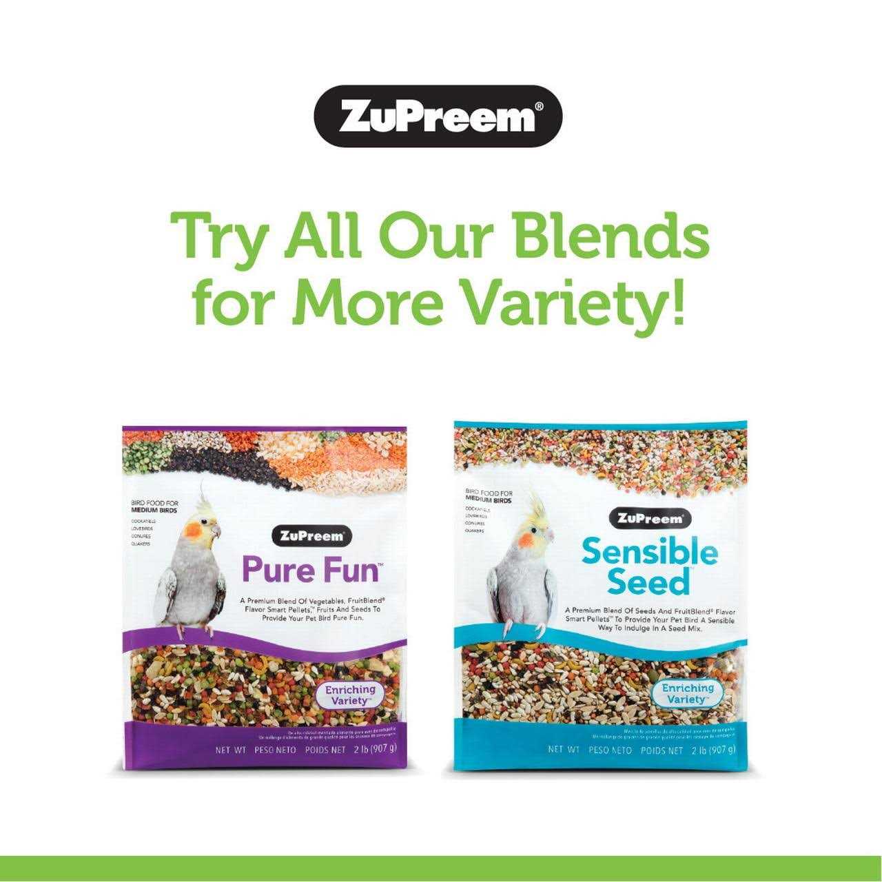 Zupreem VeggieBlend Flavor Medium Birds Bird Food