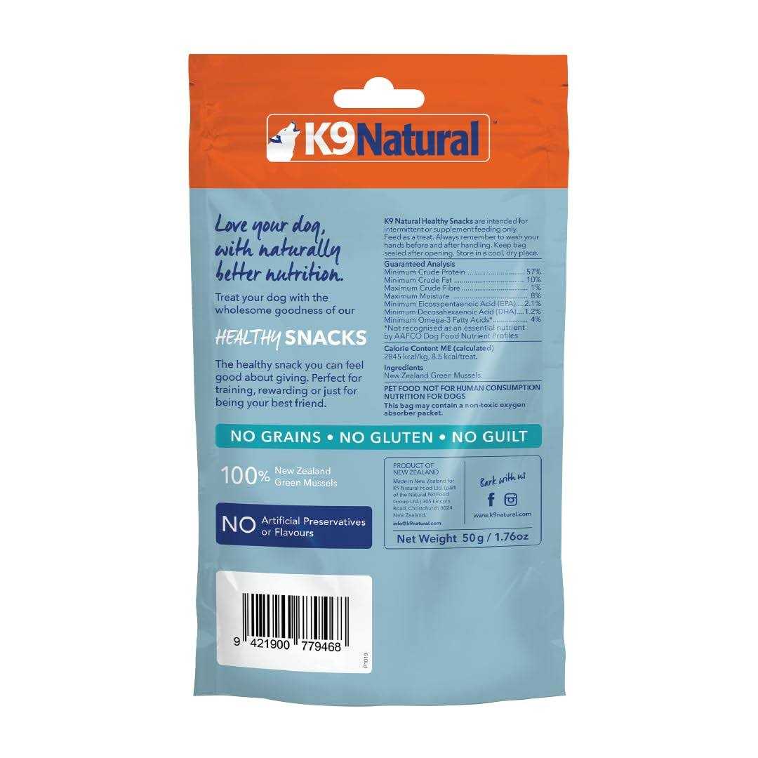 K9 Natural Healthy Snacks Green Mussels Freeze-Dried Dog Treats