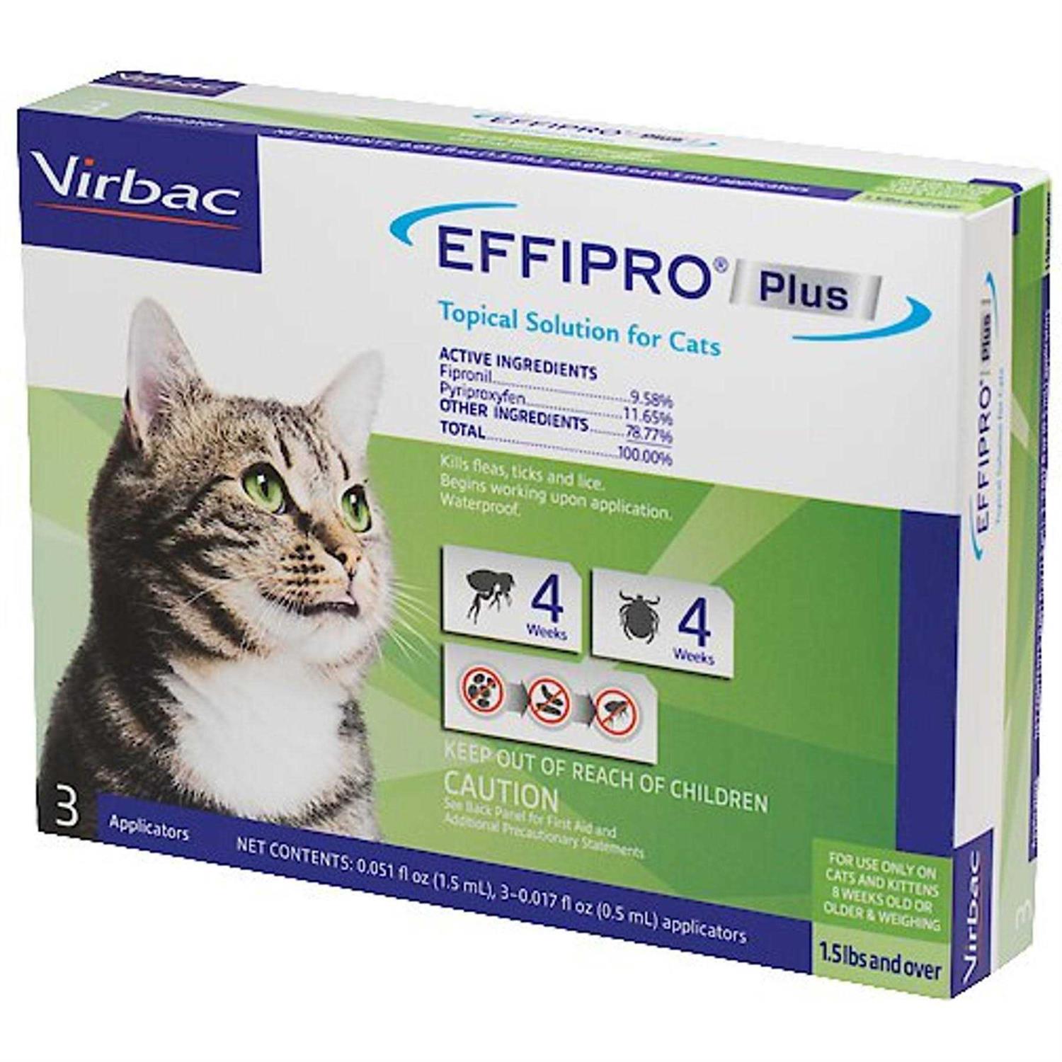 Virbac EFFIPRO Plus for Cats 3 Month Supply