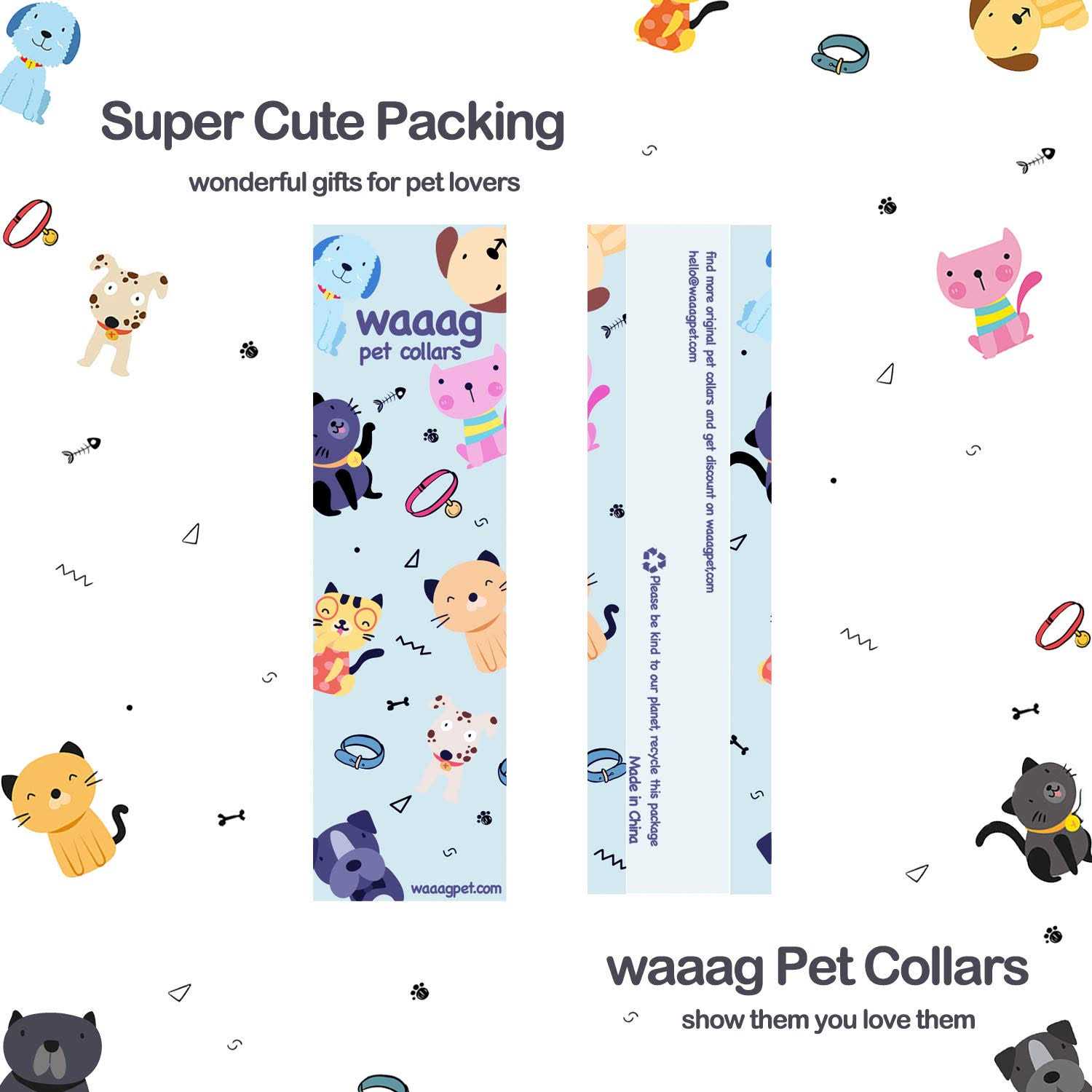 waaag Pet Supplies Cat Collar Dog Collar Cat Leash