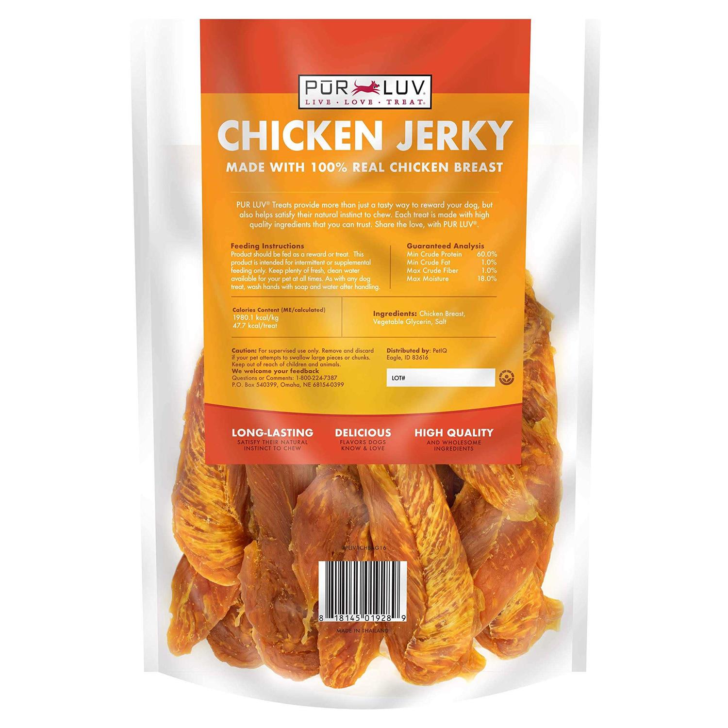 Pur Luv Real Chicken Jerky Dog Treats