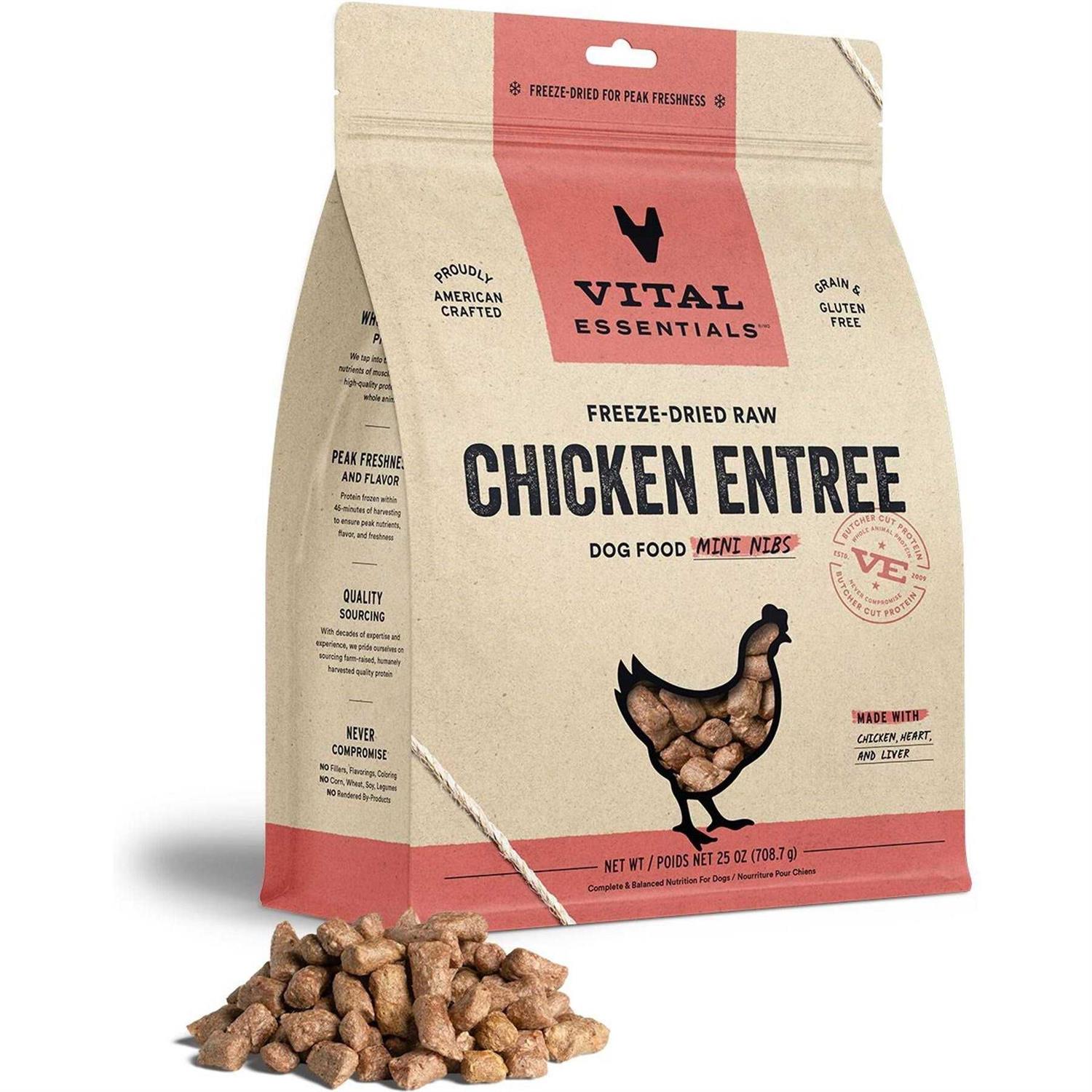 Vital Essentials Dog Food Freeze Dried Chicken Mini Nibs
