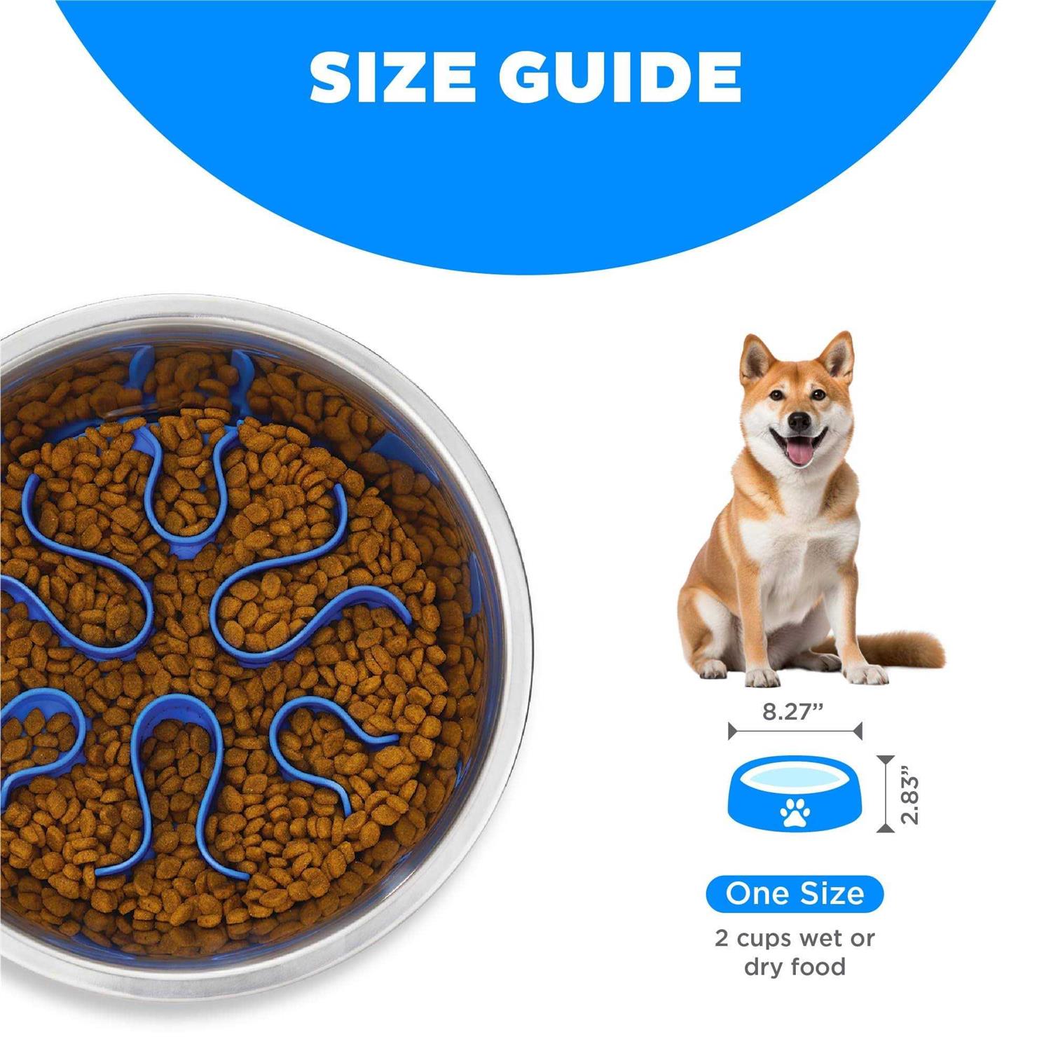 Outward Hound Stainless Steel Fun Feeder Slo Dog Bowl