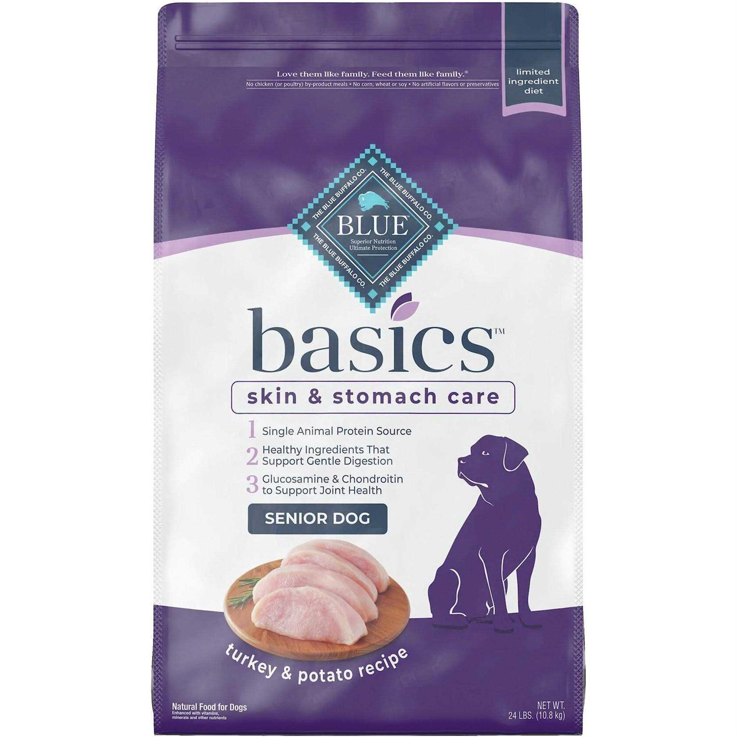 Blue Buffalo Basics Turkey & Potato Recipe Senior Dry Dog Food