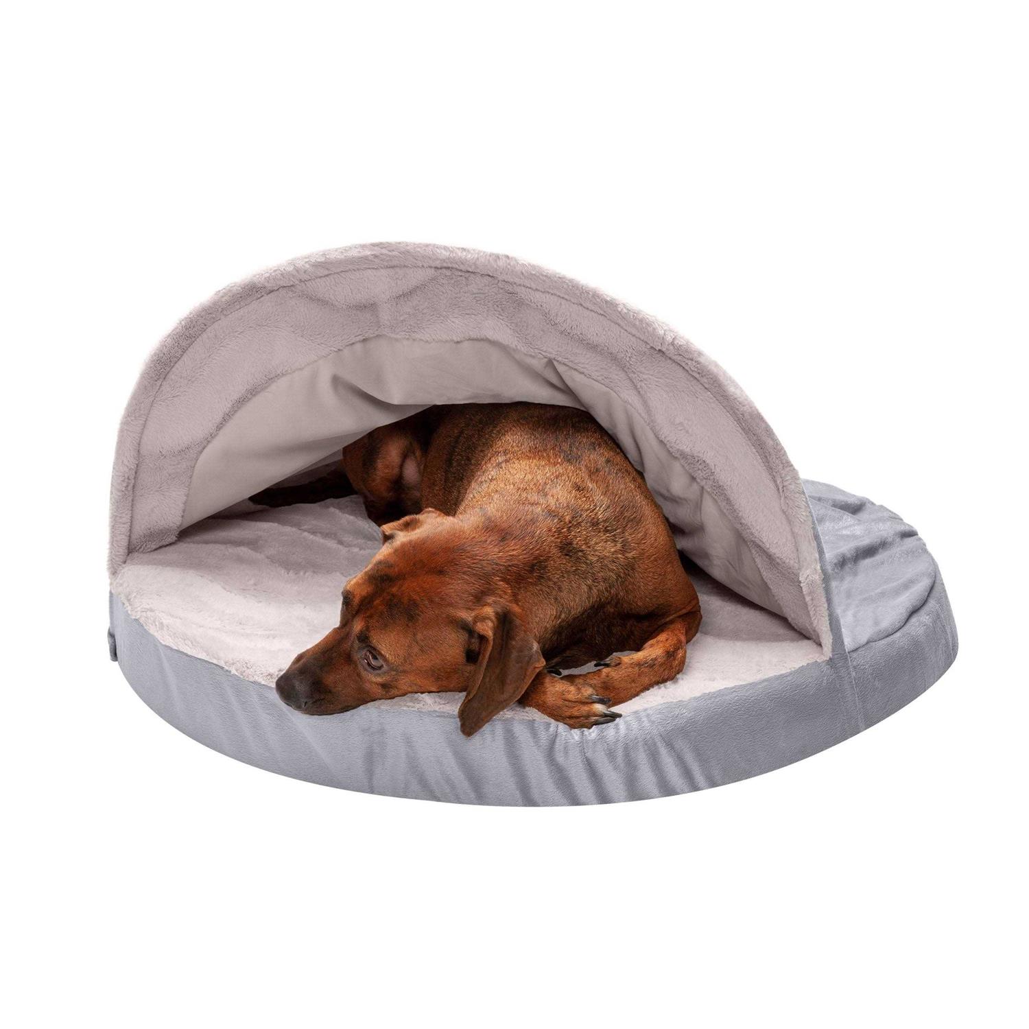 FurHaven Wave Fur & Velvet Snuggery Orthopedic Pet Bed