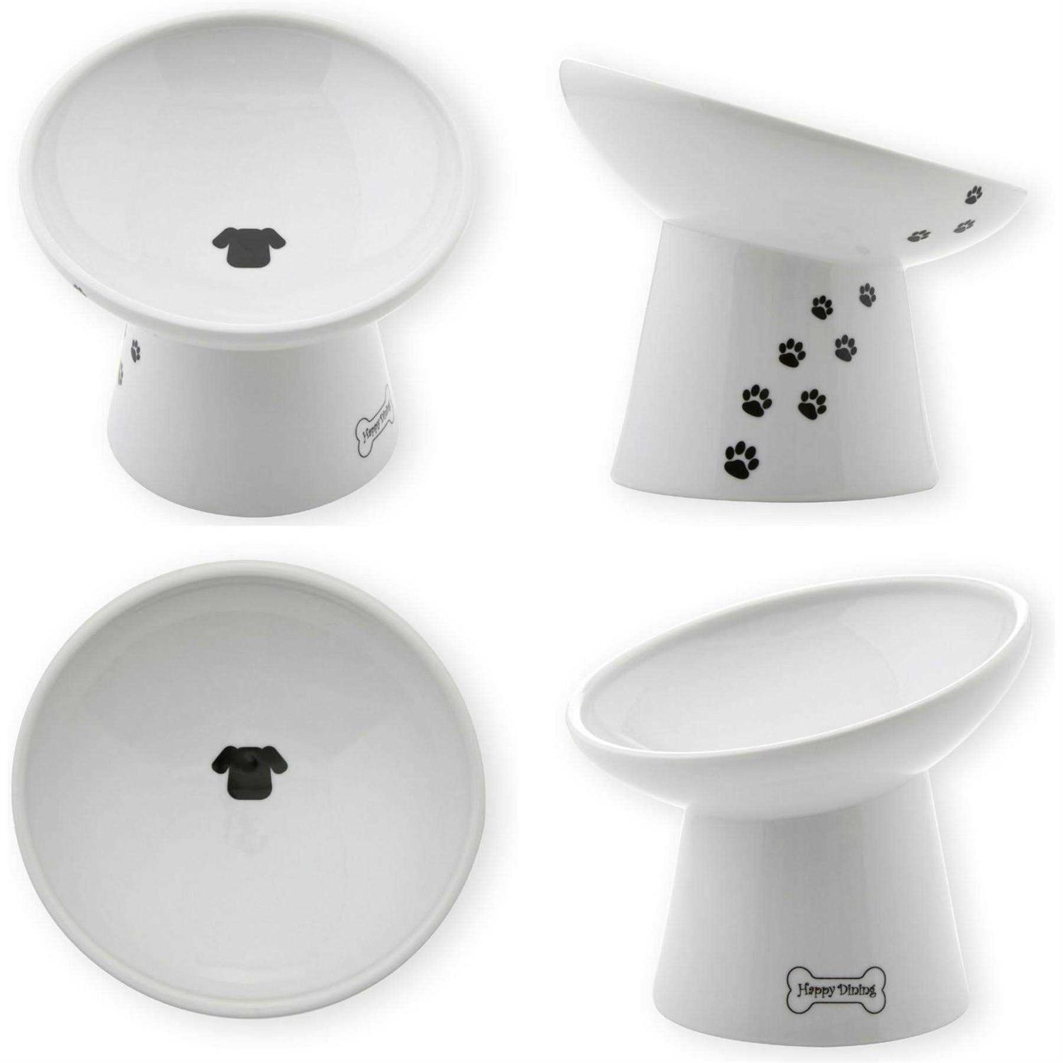 Necoichi Extra Wide Raised Cat Food Bowl