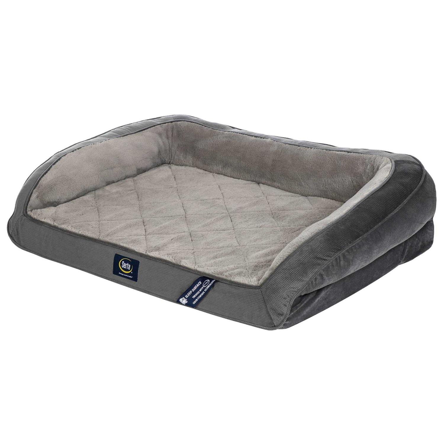 Serta Gel Memory Foam Quilted Ortho Couch Dog Bed