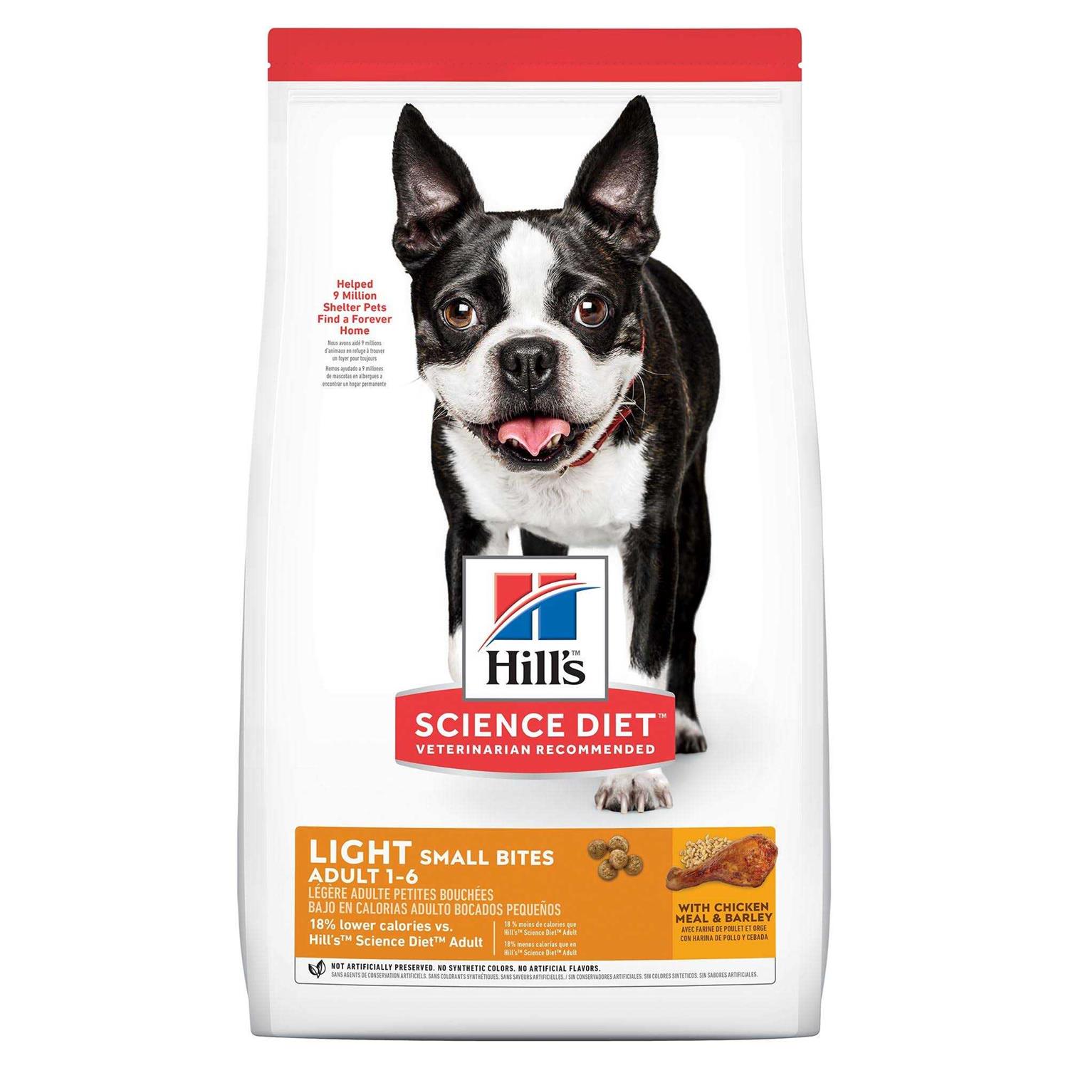 Hill’s Science Diet Adult Light Small Bites Chicken Meal & Barley Dry Dog Food