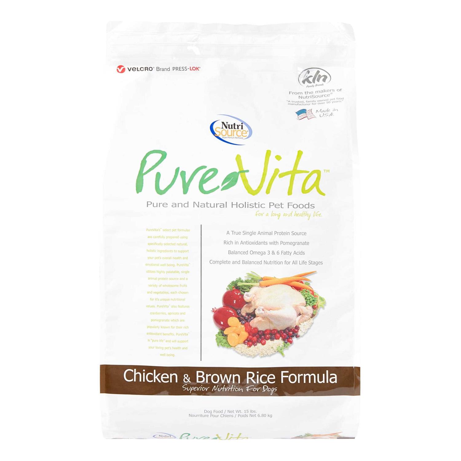 PureVita Chicken & Brown Rice Dry Dog Food