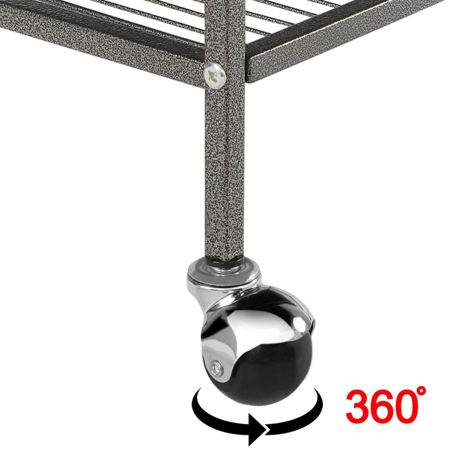 Topeakmart Black Large Bird Cage with Storage Shelf