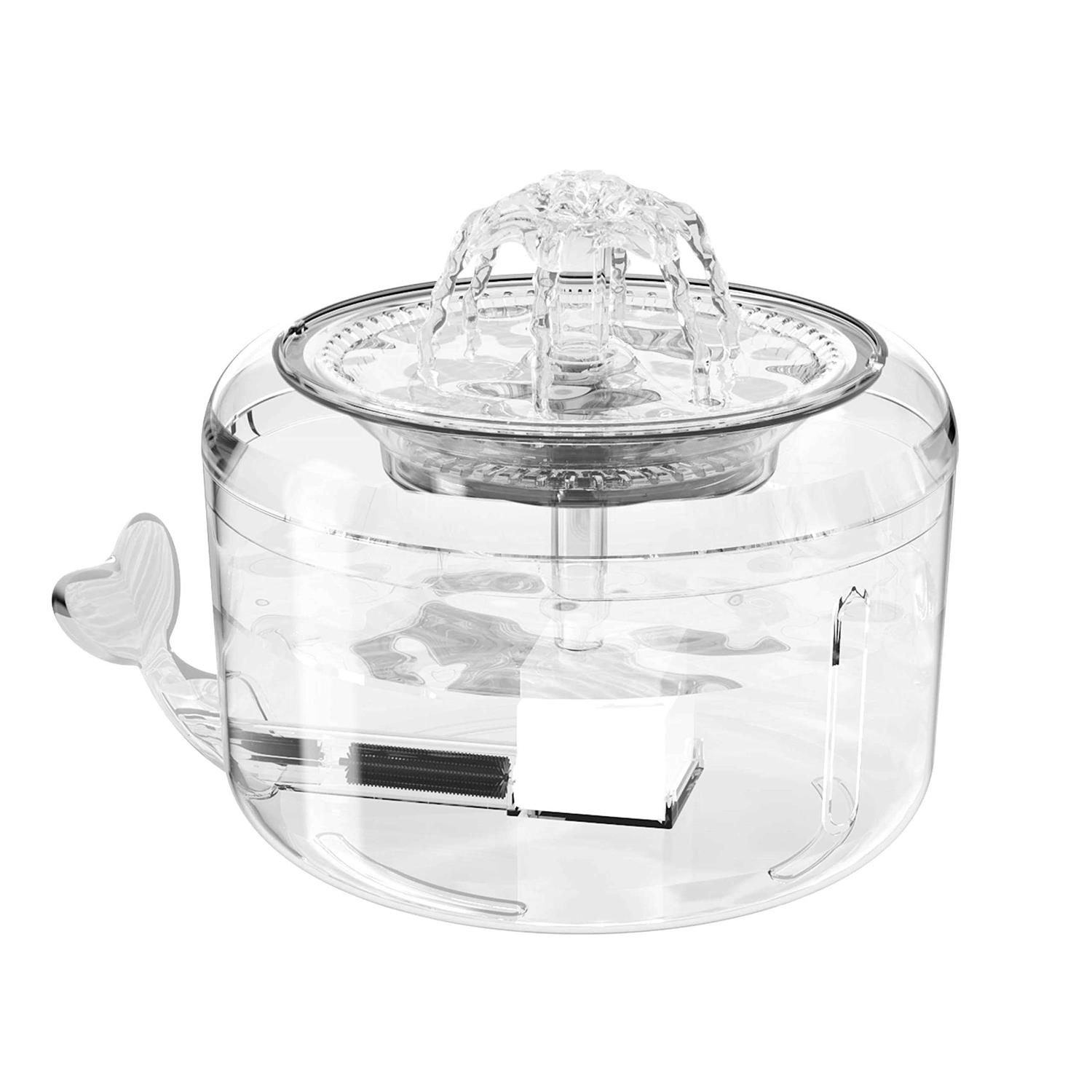 Automatic Cat Water Fountain 81oz/2.3L Ciays Pet Water Fountain Water Dispenser with LED Light for Cats