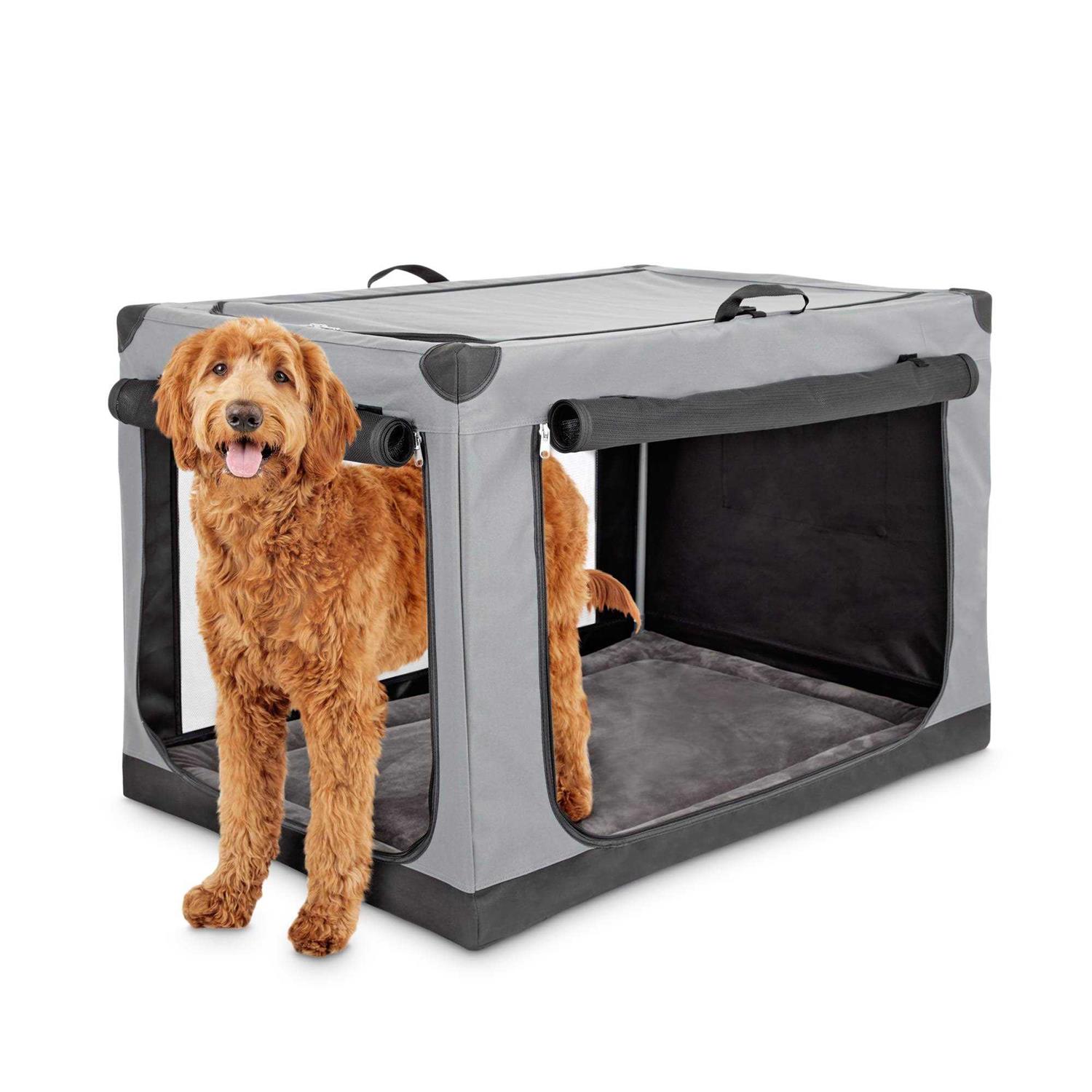 EveryYay Essentials Portable Canvas Dark Grey Dog Crate