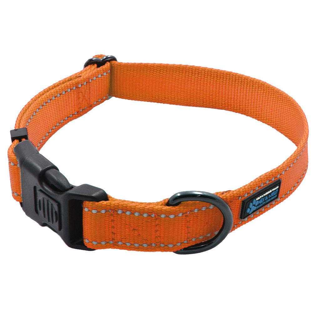 Max and Neo Neo Nylon Buckle Reflective Dog Collar We Donate a Collar to a Dog Rescue for Every Collar Sold