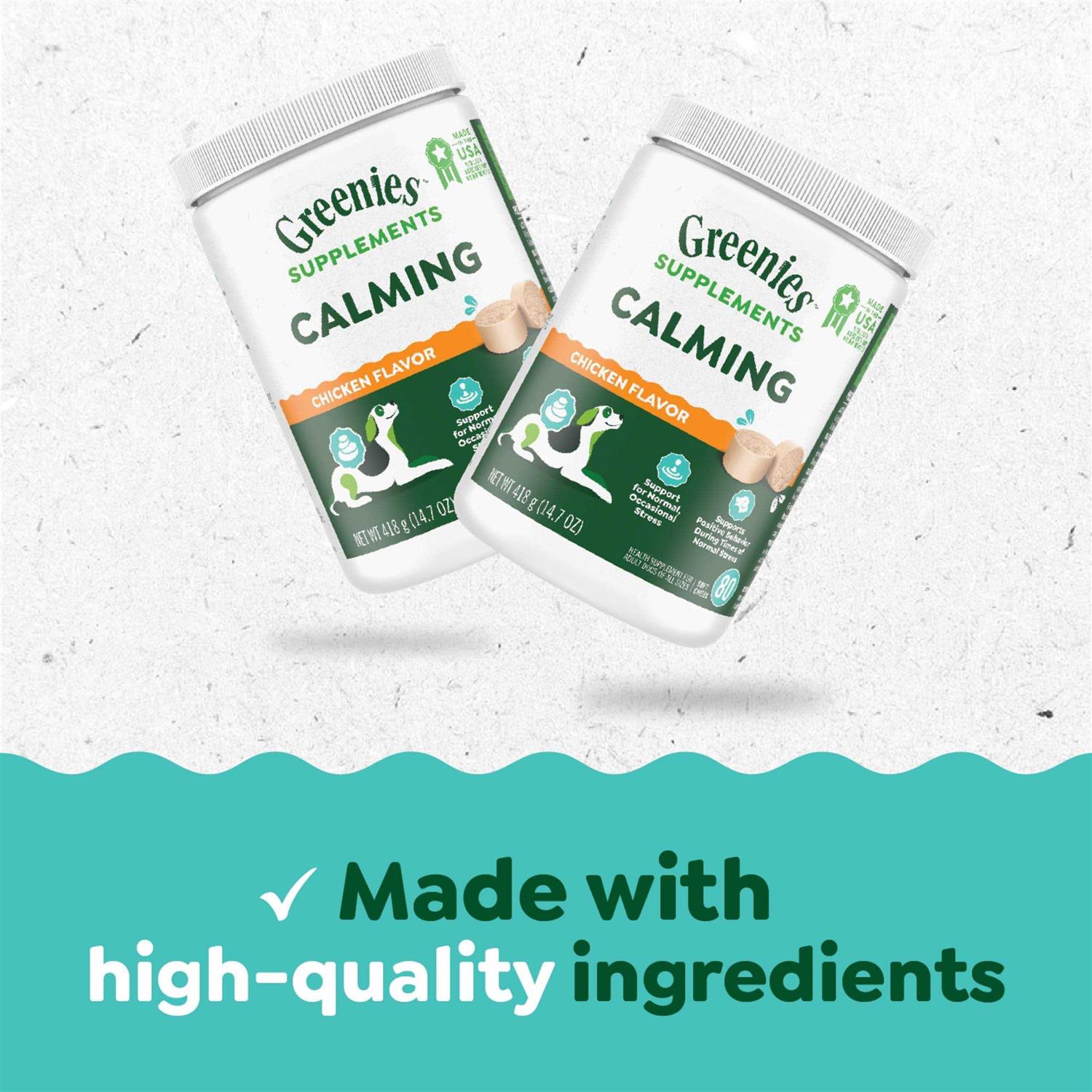 Greenies Supplements Calming Chews for Dogs Chicken Flavor
