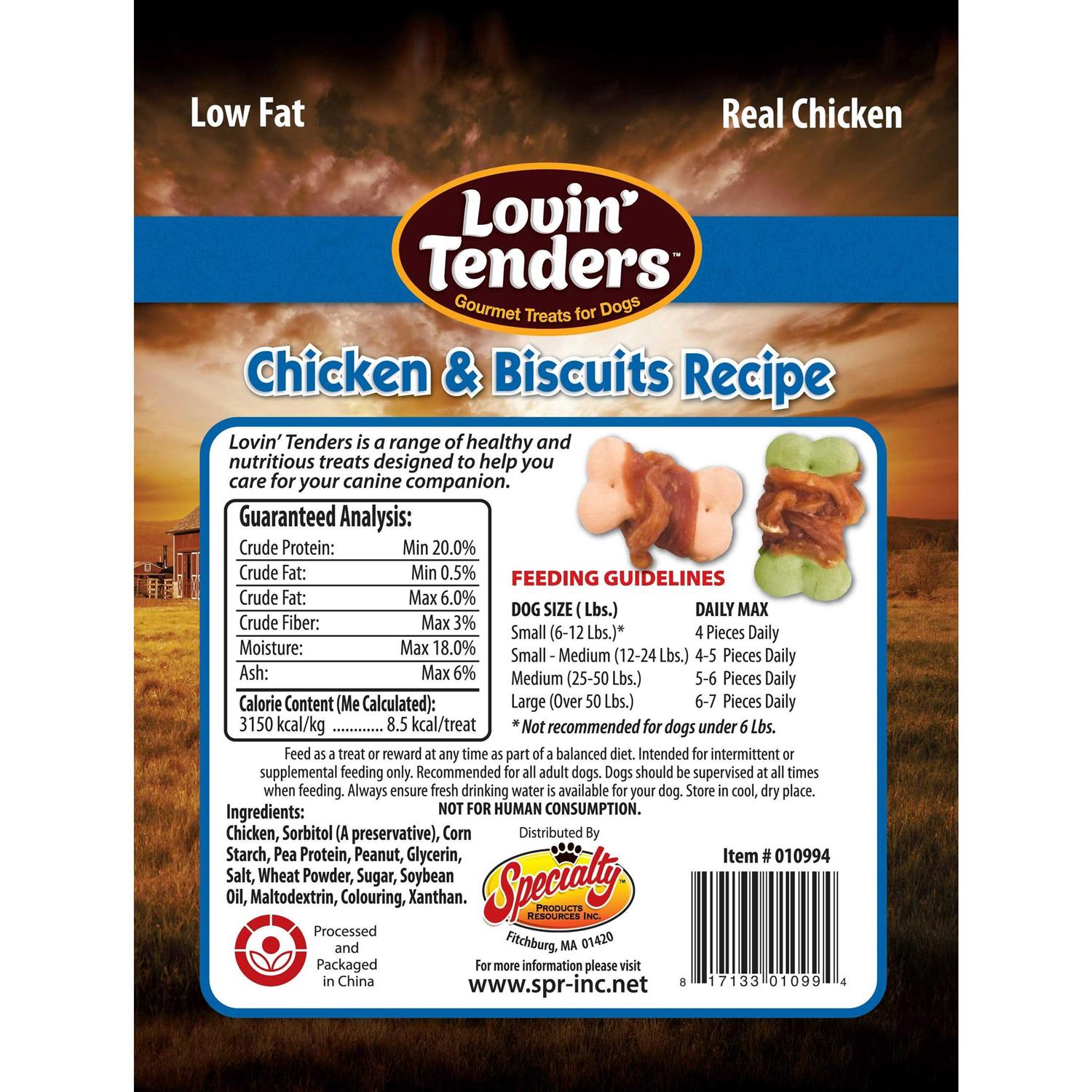 7-ounce Lovin’ Tenders Chicken Breast & Biscuits Dog Treat