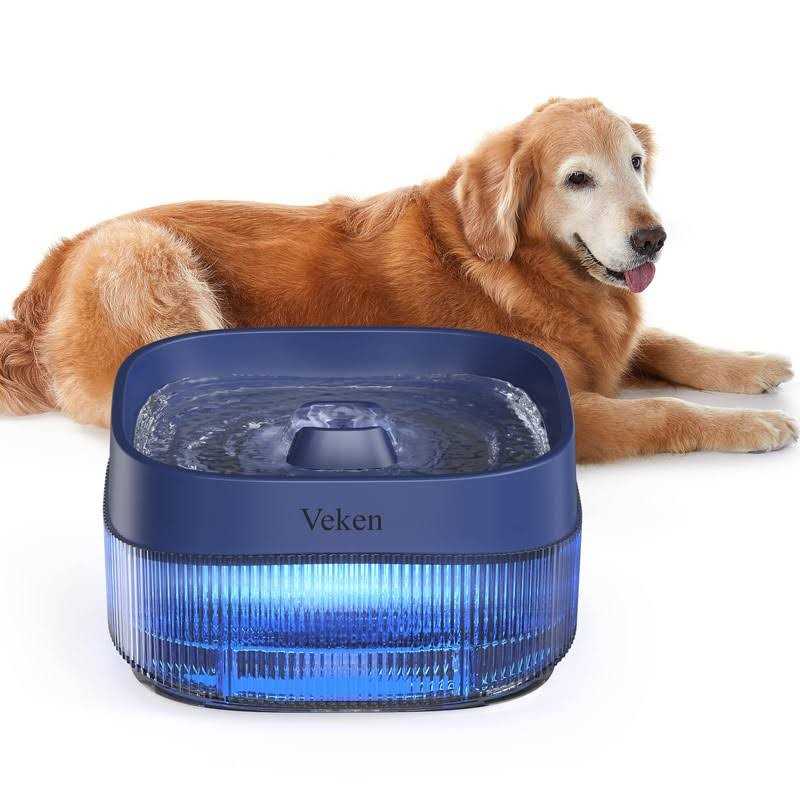 Veken Dog Water Fountain,135oz/4L Dog Water Bowl Dispenser and Automatic Pet Water Fountain for Small to Medium Dogs