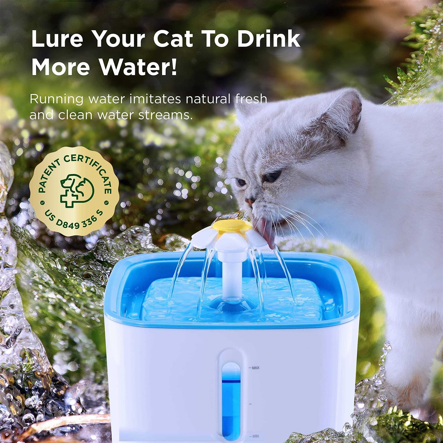 Ciays Cat Water Fountain Automatic Pet Water Fountain