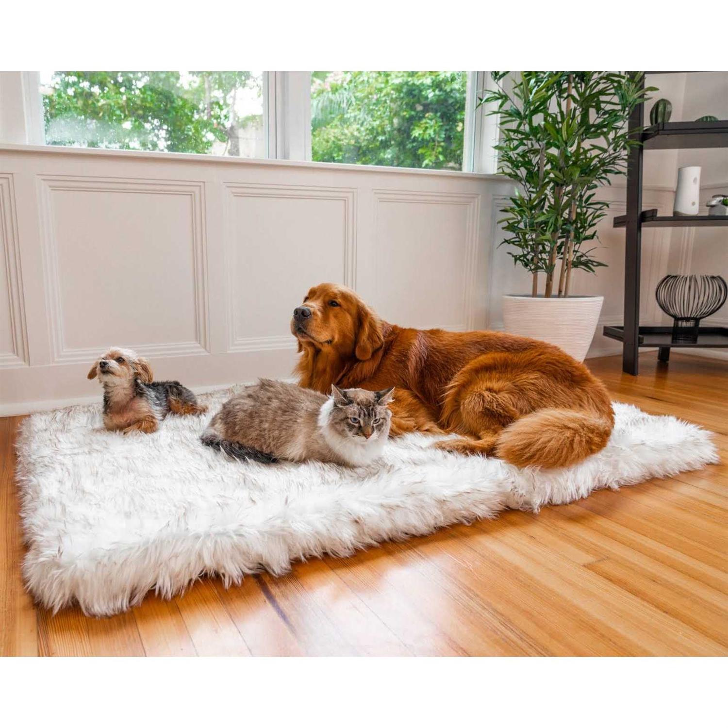 Paw Brands PupRug Faux Fur Orthopedic Dog Bed