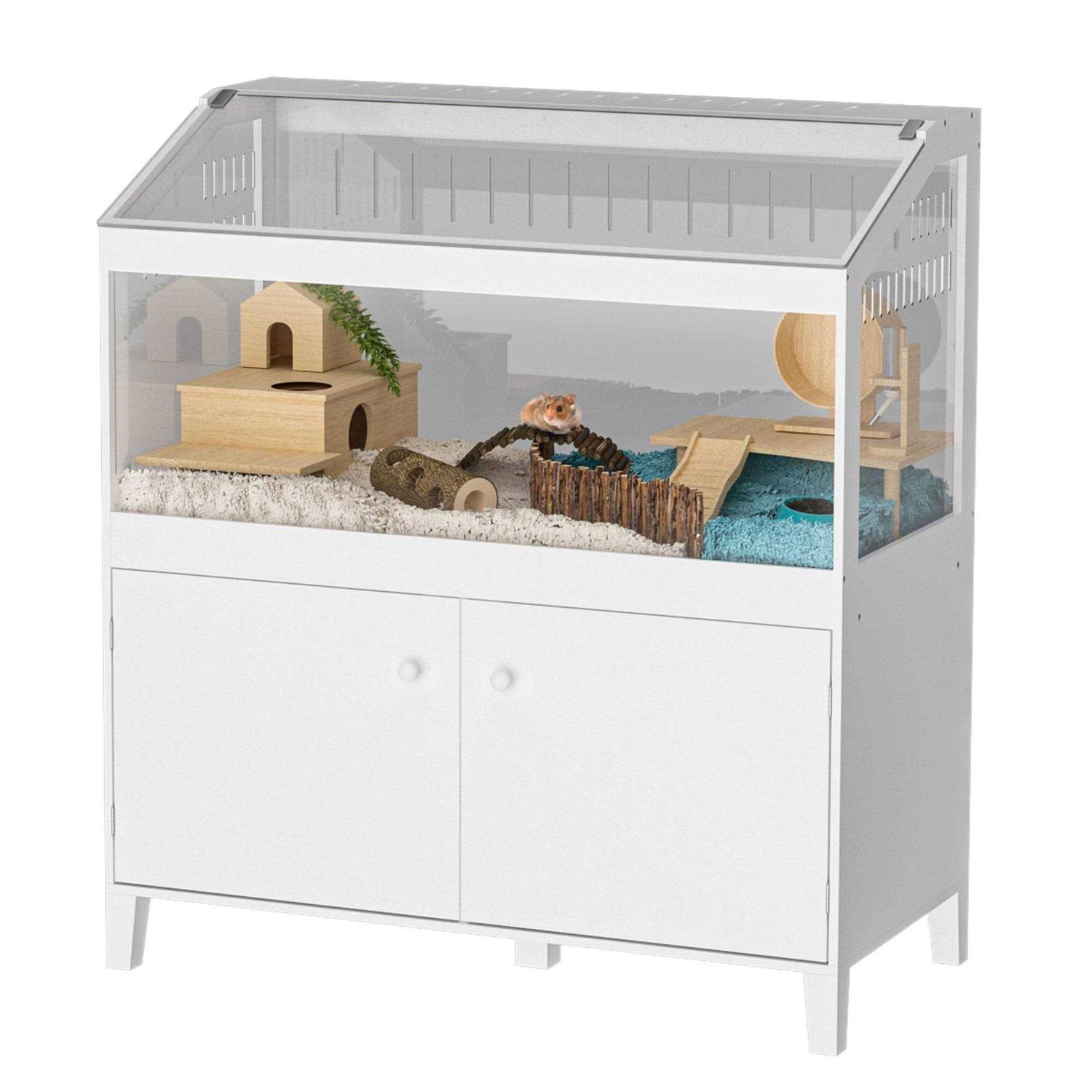Gdlf Hamster Cage with Storage Cabinet Small Animal