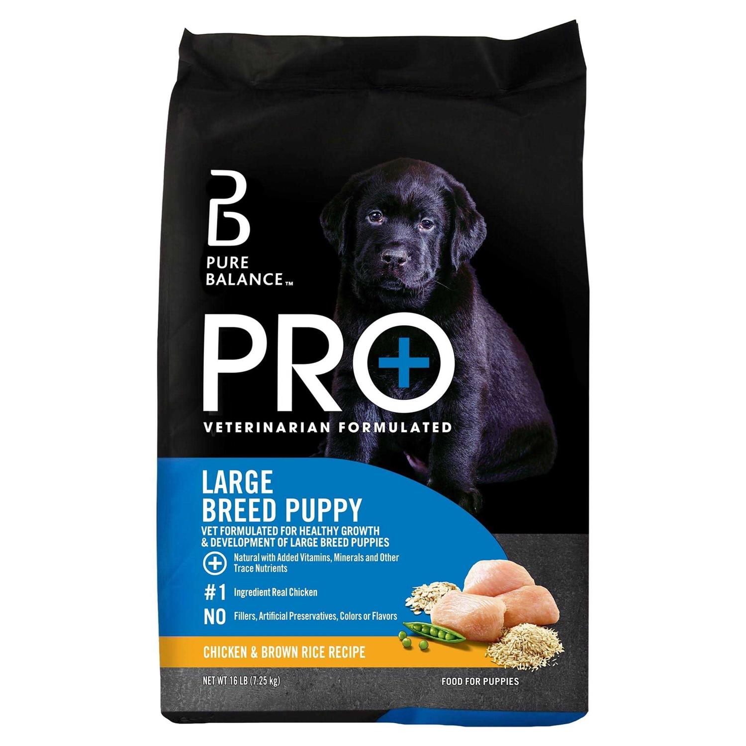 Pure Balance Pro+ Chicken and Brown Rice Large Breed Puppy Food