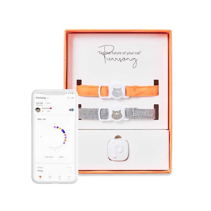 PurrSong LavvieTAG with Straps Cats Charger Set