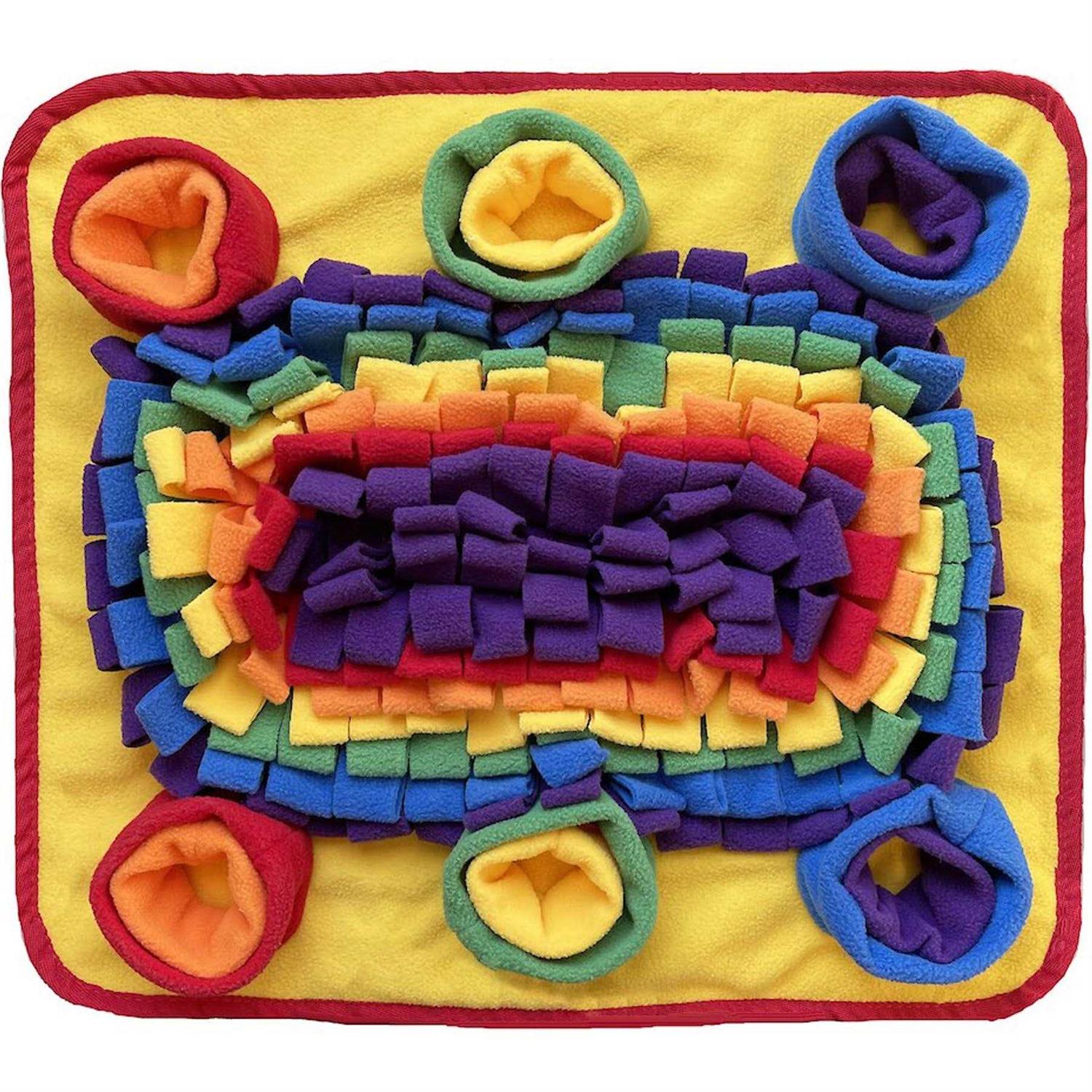 Piggy Poo and Crew Rainbow Pet Snuffle Mat