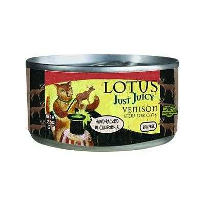 Lotus Just Juicy Venison Stew Canned Cat Food, 2.5-oz, case of 24