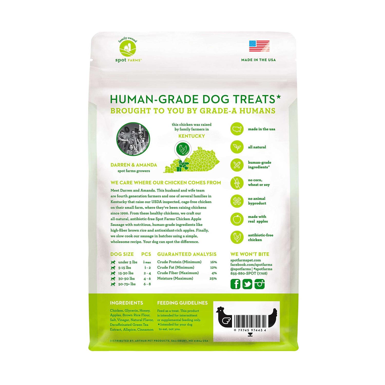 Spot Farms Chicken Apple Sausage Dog Treats