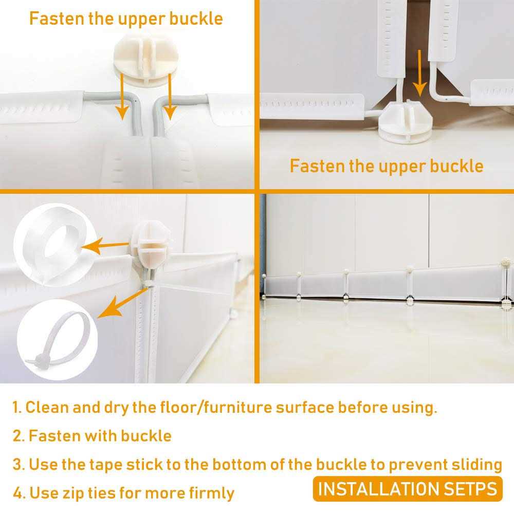 QIYIHOME Under Bed Blocker, Gap Bumper for Under Bed, Stop Things Going Under Bed or Sofa Couch