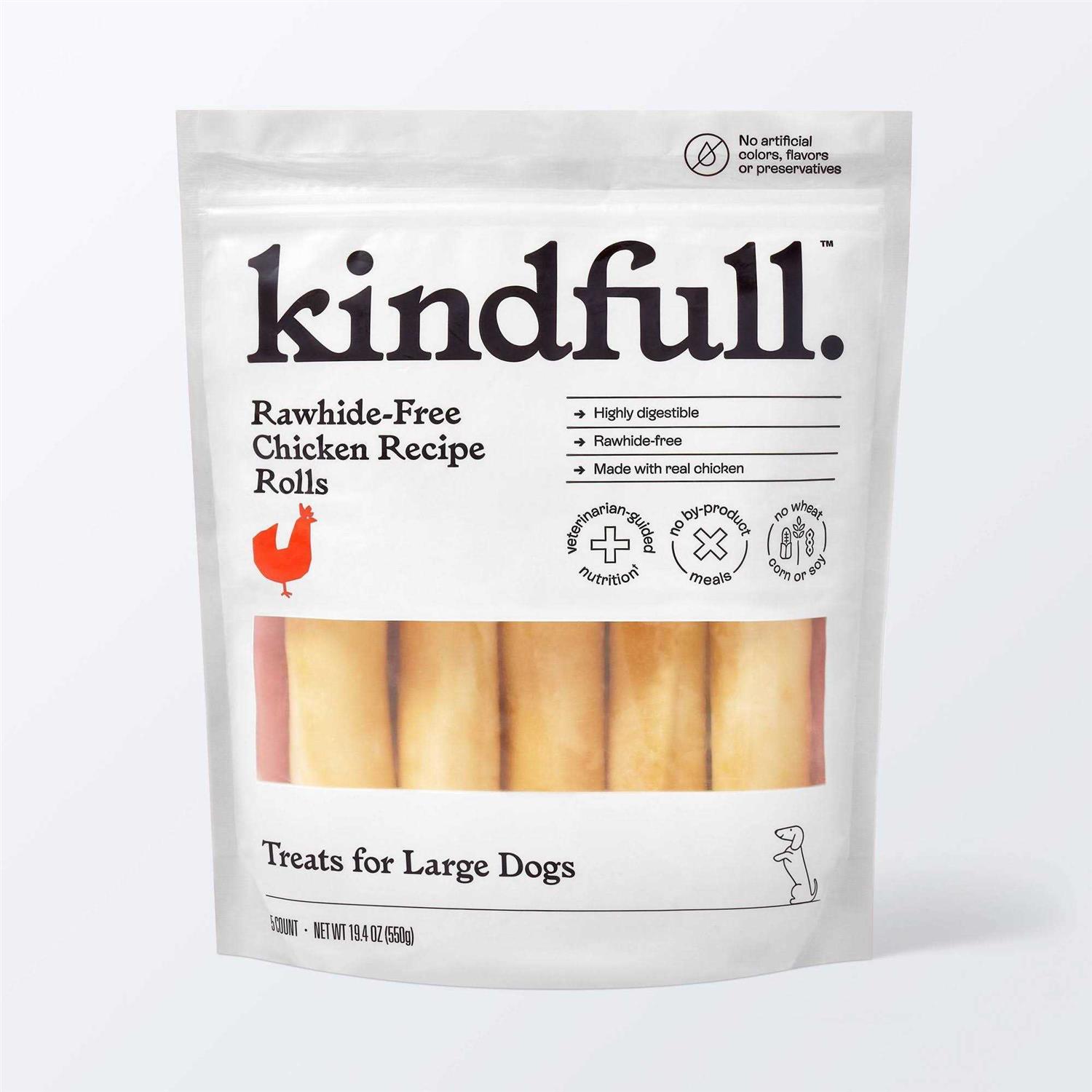 Kindfull Rawhide-Free Chicken Recipe Roll Dog Treat