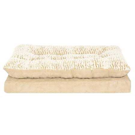 Furhaven Pet Products Embossed Faux Fur & Suede Orthopedic Pillow Top Mattress Pet Bed for Dogs & Cats
