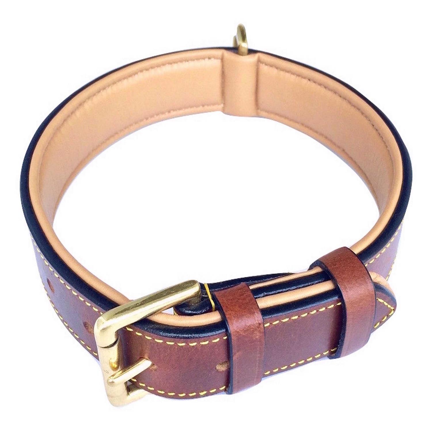 Soft Touch Collars Leather Dog Collar Padded