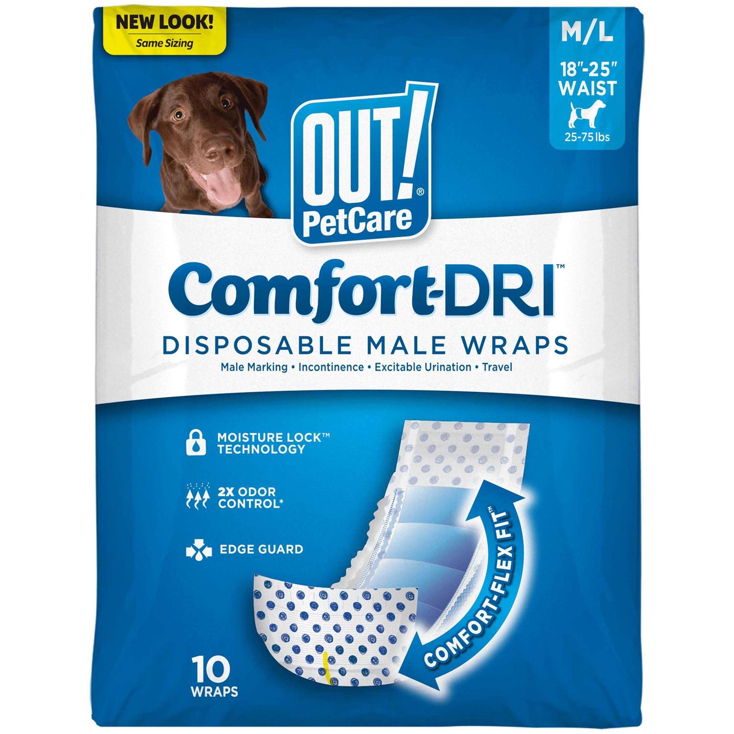 OUT! PetCare Disposable Male Dog Diapers