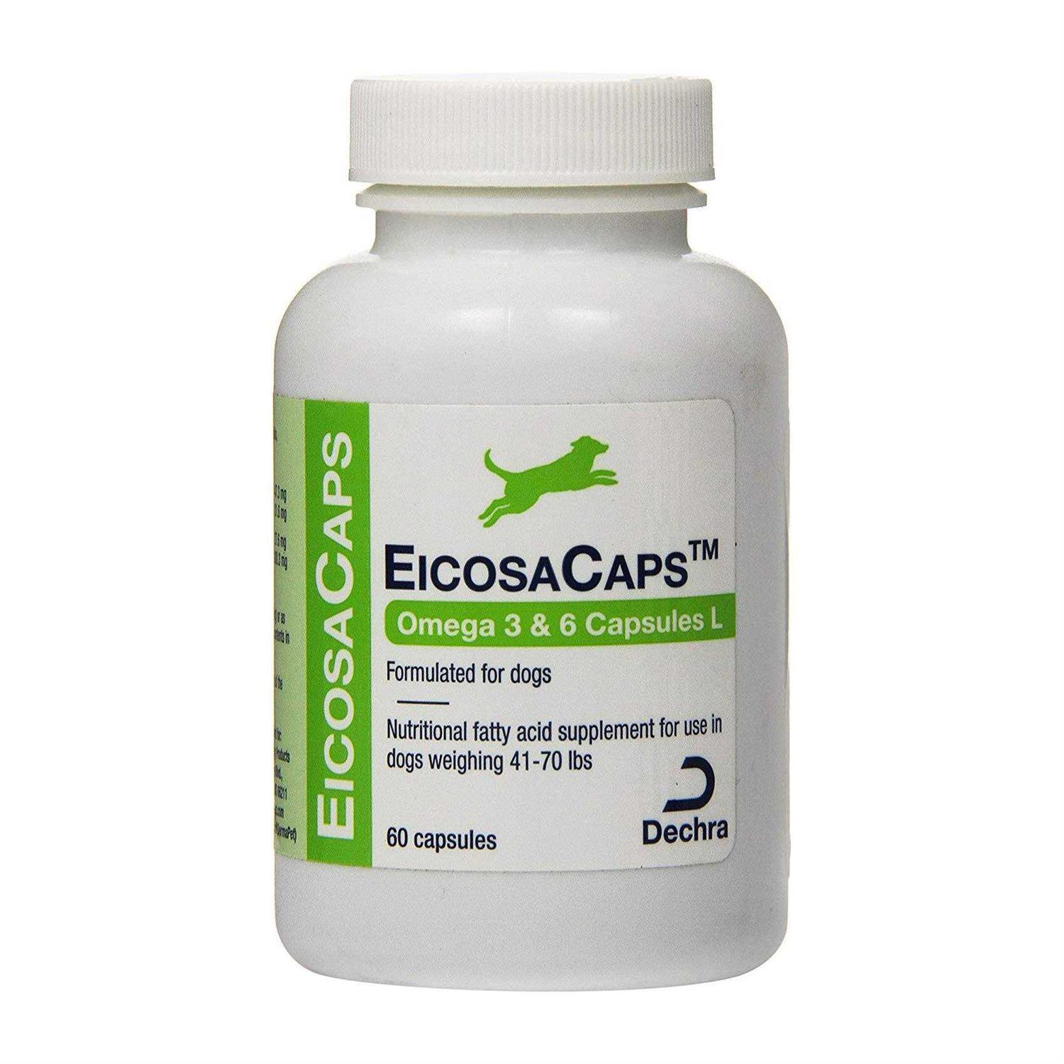 Dechra EicosaCaps Omega 3 & 6 Capsules Dogs 40 60