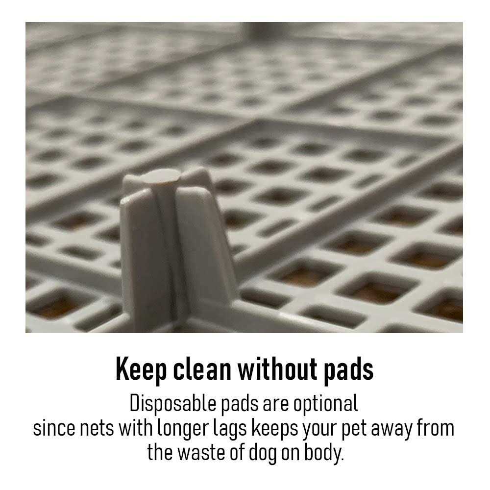 PS KOREA Indoor Dog Potty Tray with Protection Wall Every Side for No Leak, Spill, Accident