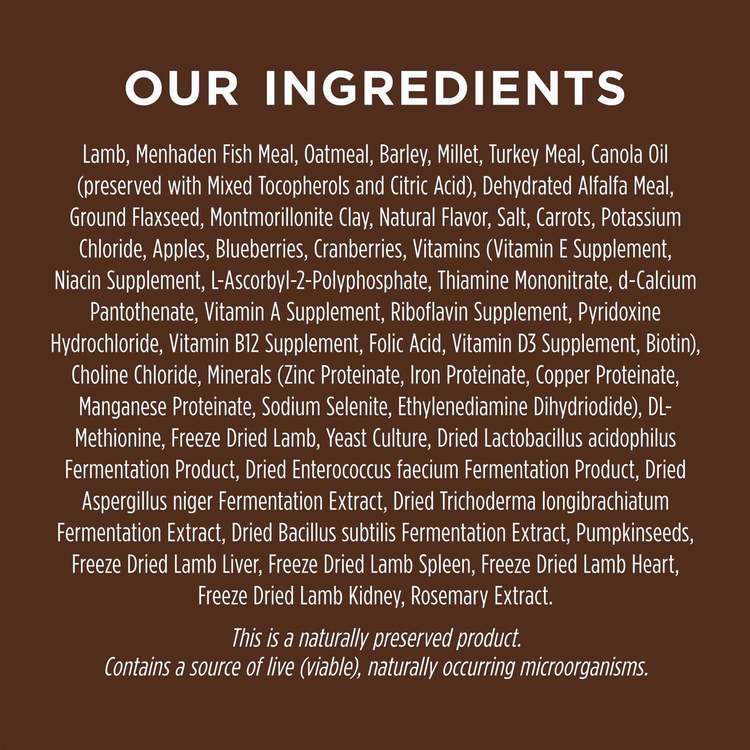 Instinct Be Natural Lamb & Oatmeal Recipe Dry Dog Food