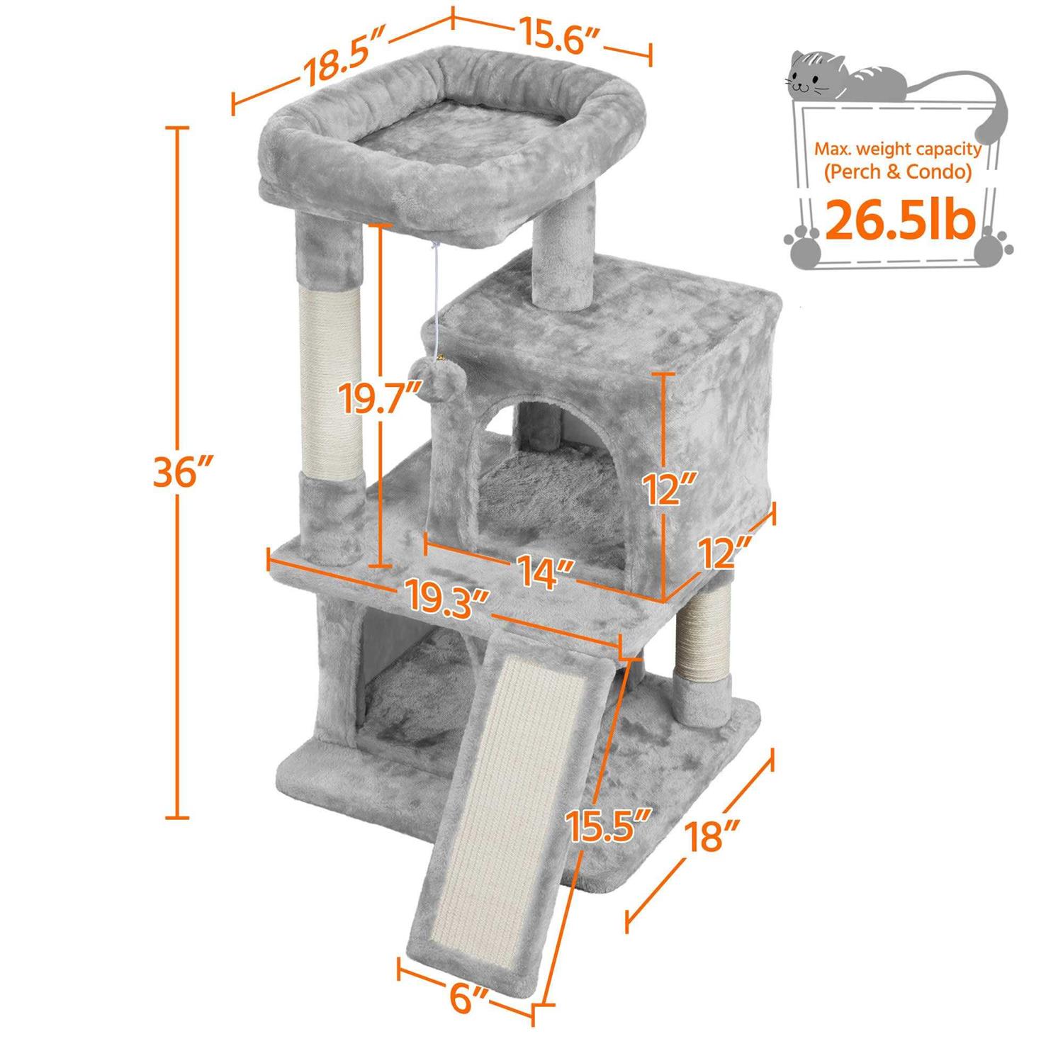 Topeakmart Cat Tree with 2 Condos