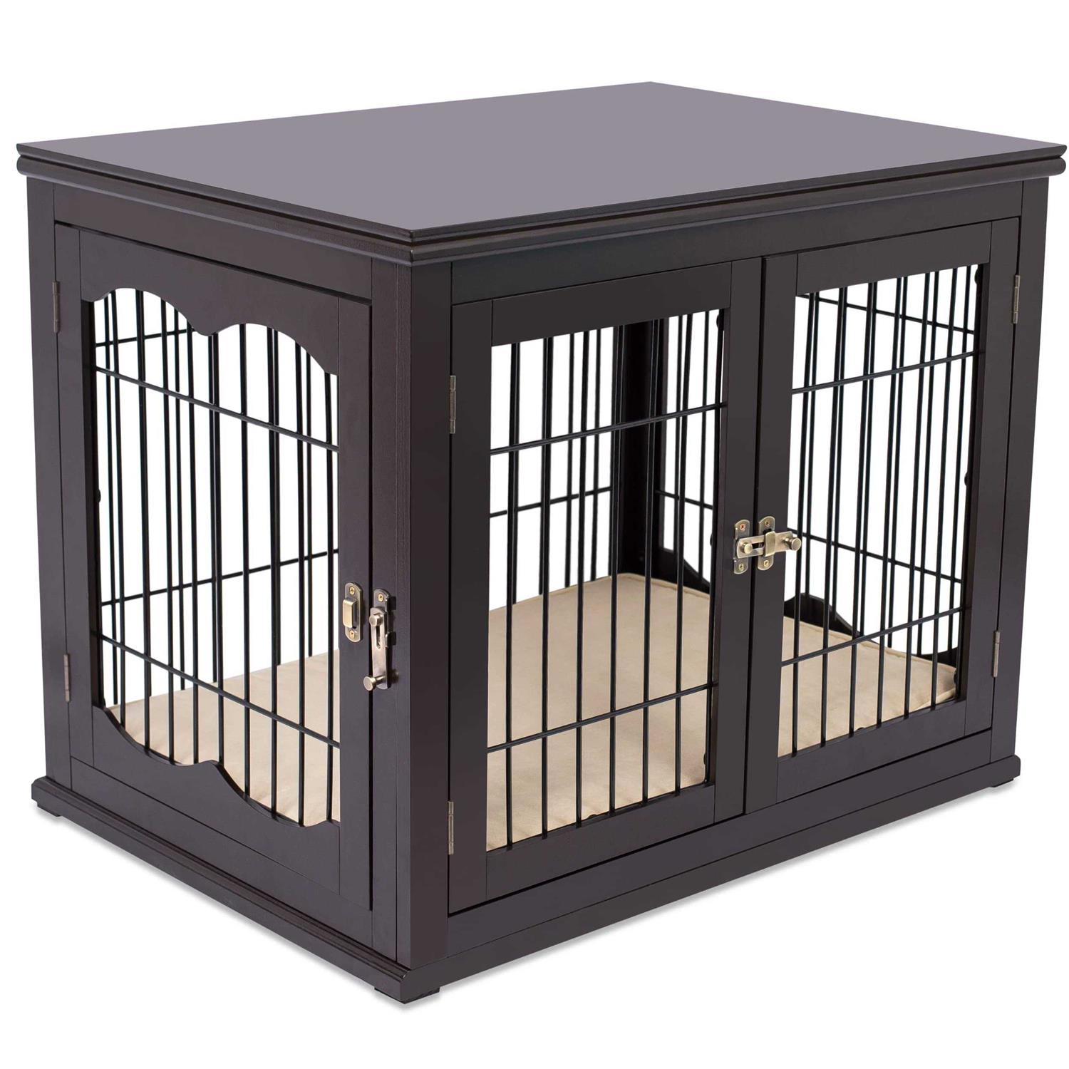 BirdRock Home Decorative Small Dog Kennel with Pet Bed