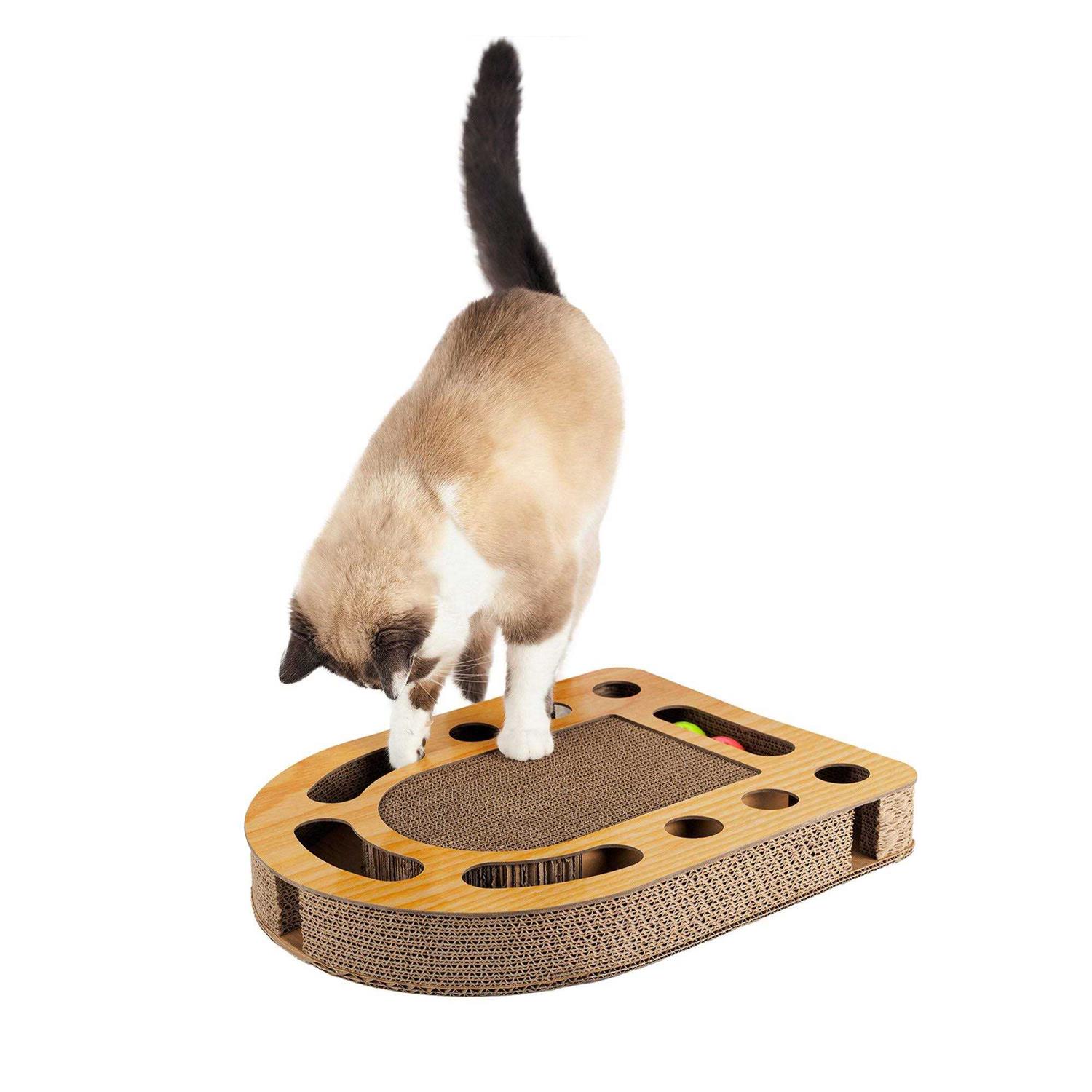 FurHaven Hexagon Busy Box Cat Scratcher
