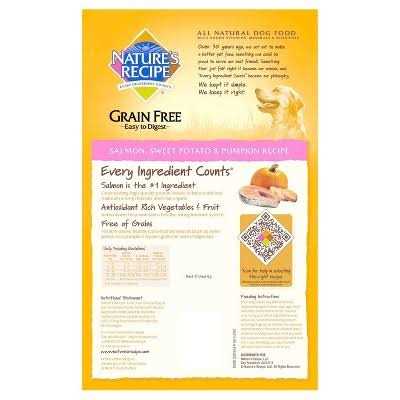 Nature’s Recipe Grain Free Salmon Sweet Potato & Pumpkin Recipe Dry Dog Food