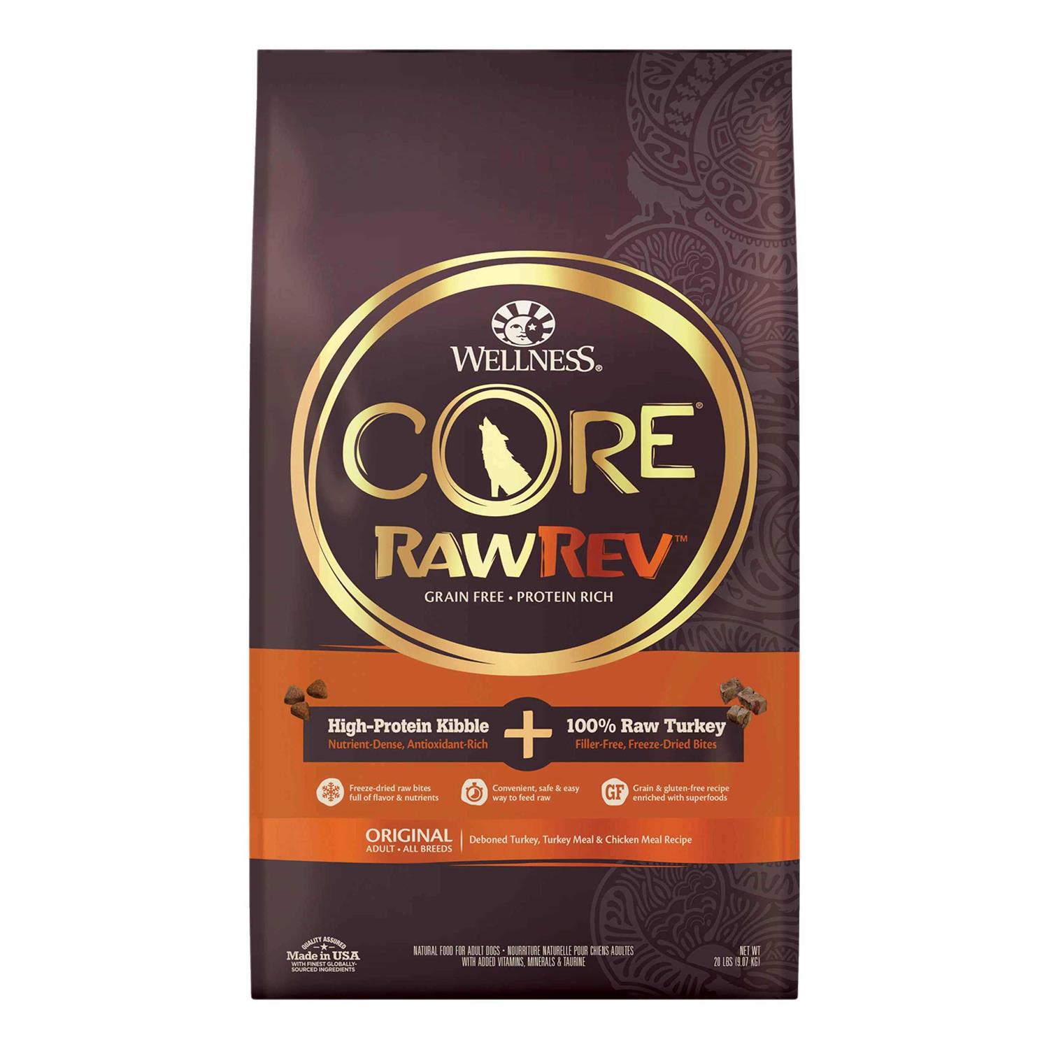 Wellness Core RawRev Natural Grain Free Original Chicken with Freeze Dried Turkey Dry Dog Food