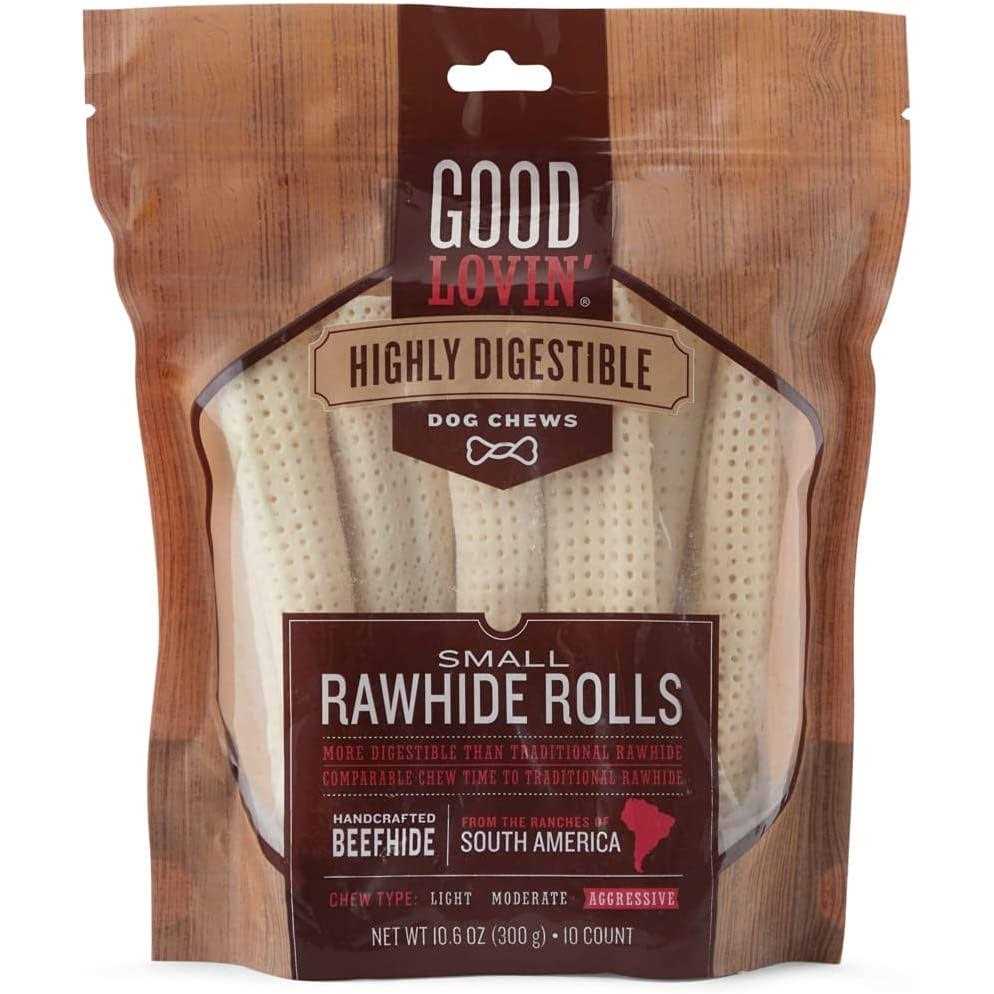 Good Lovin’ Highly Digestible Rawhide Rolls for Dogs