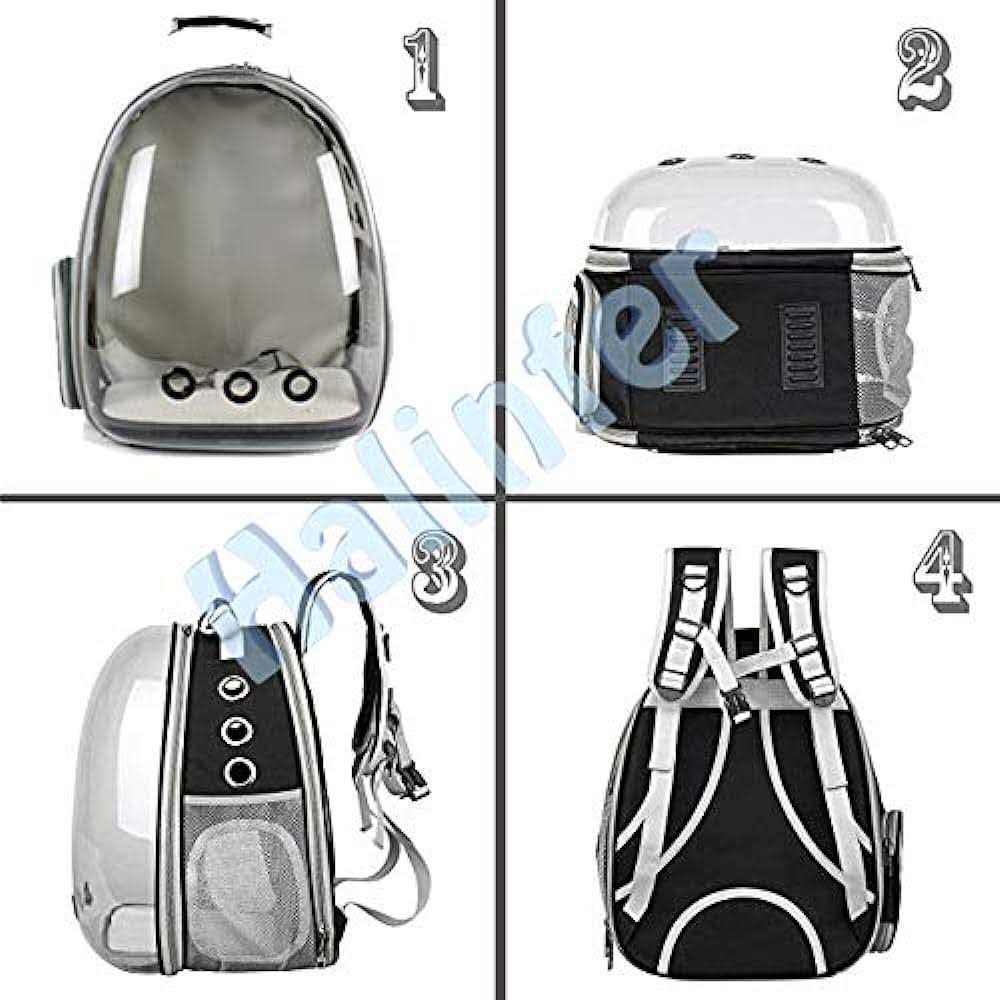 halinfer Front Expandable Cat Backpack Carrier, Fit up to 20 lbs, Space Capsule Bubble Window Pet Carrier Backpack for Large Fat Cat and Small Puppy