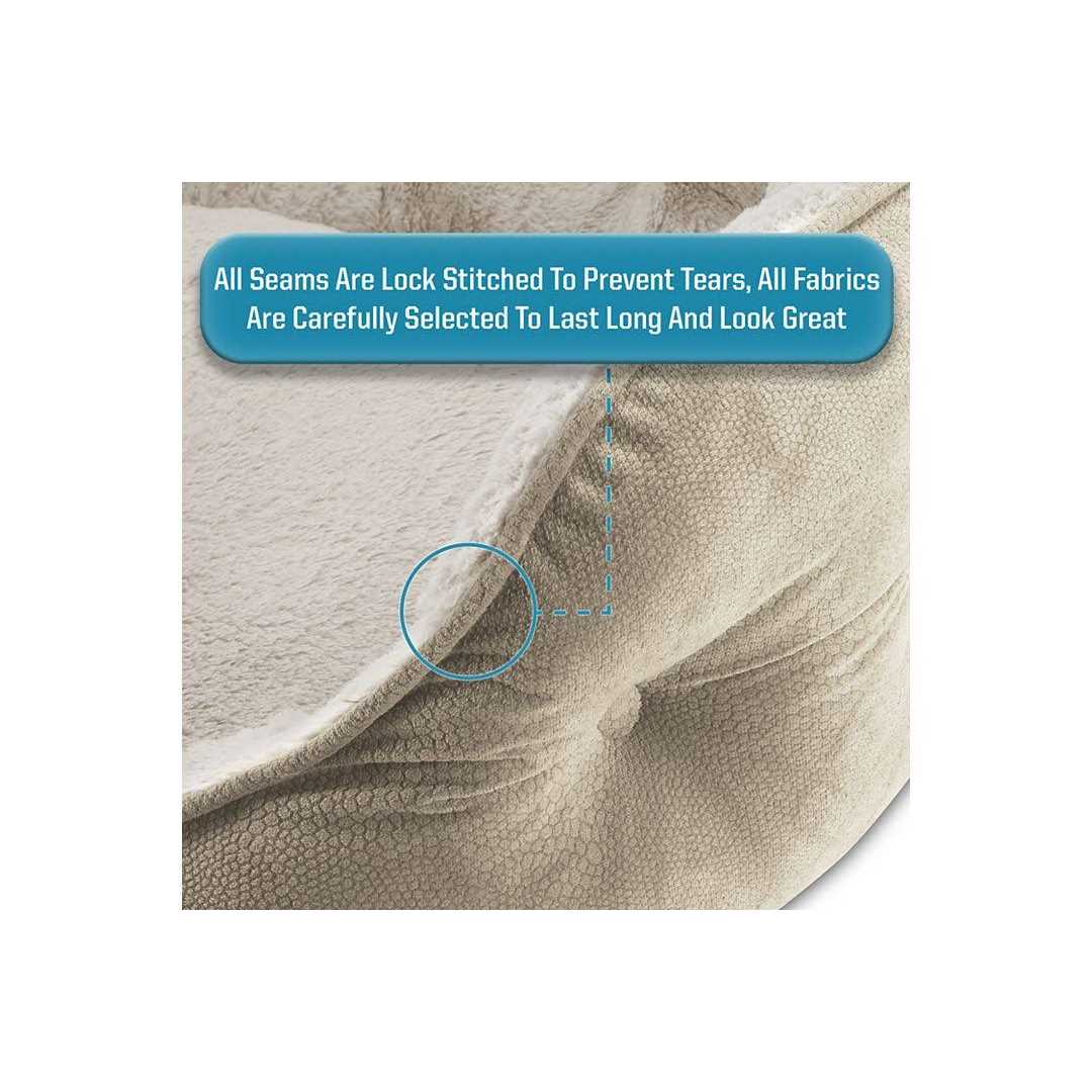 Canine Creations Arlee Cozy Oval Round Cuddler Pet Dog Bed