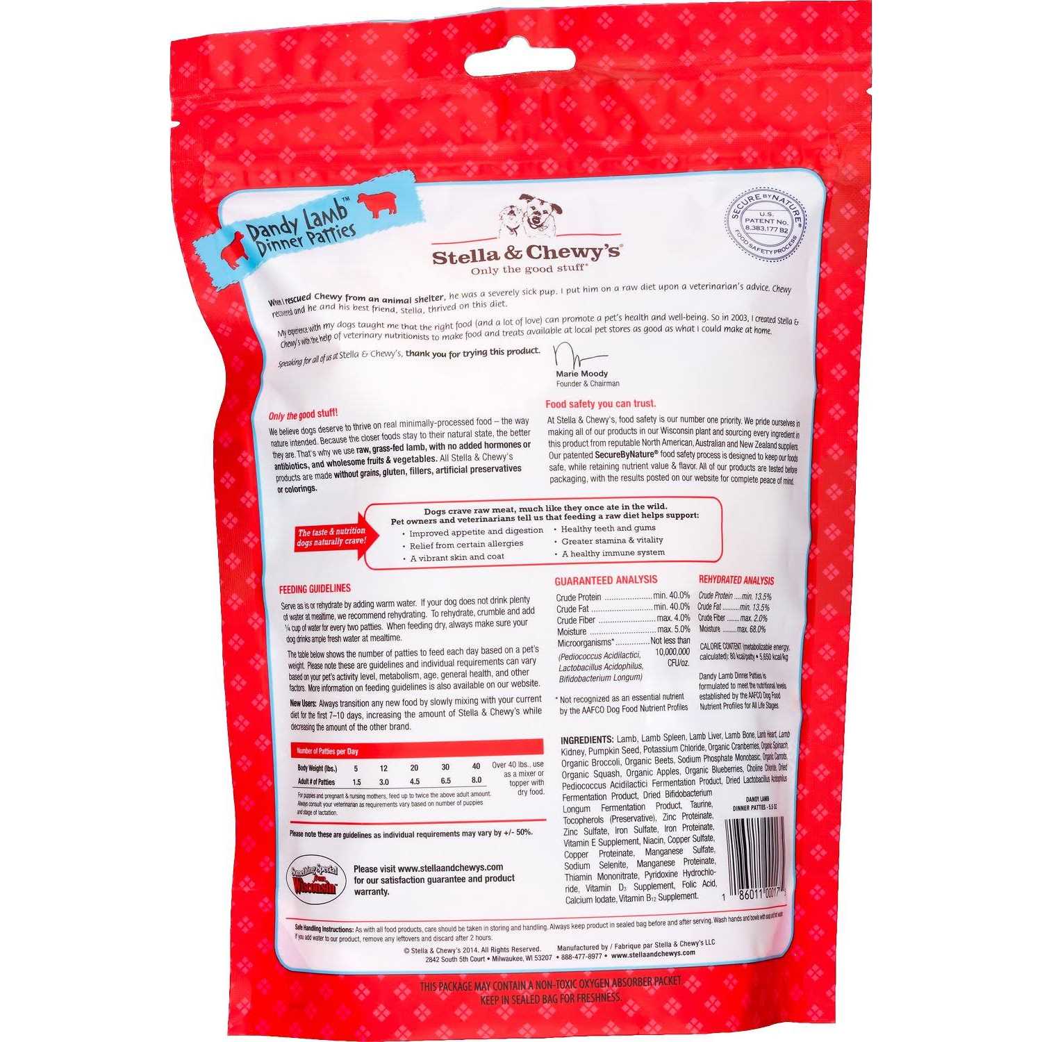 Stella & Chewy’s Dandy Lamb Dinner Patties Freeze-Dried Dog Food