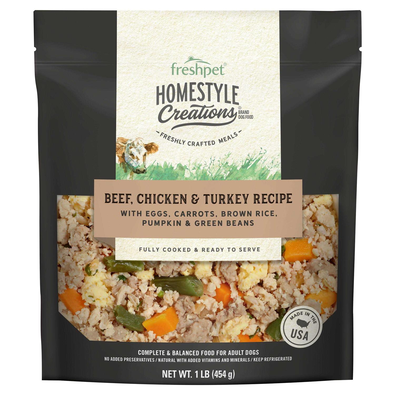Freshpet Homestyle Creations Beef Chicken & Turkey Dog Food