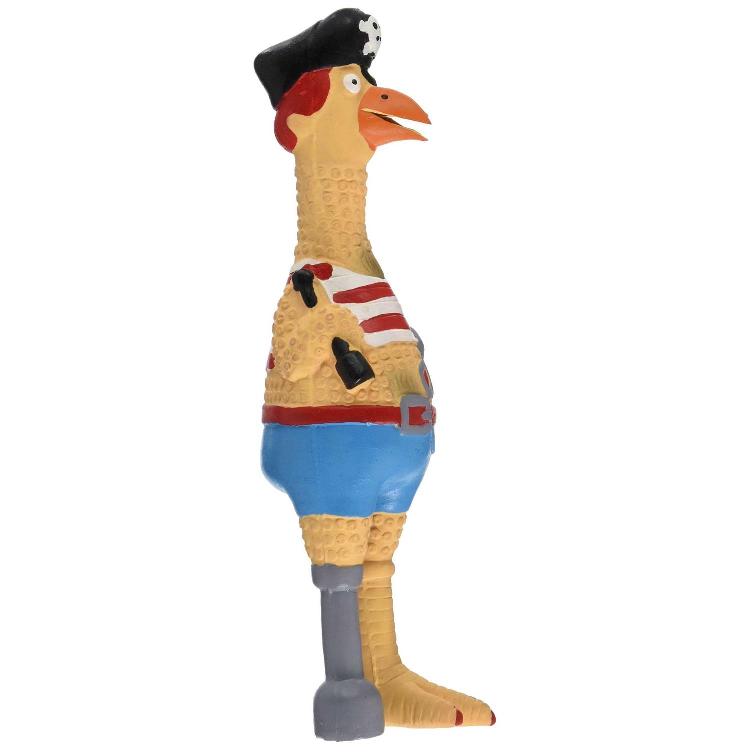 Ruffin’ It Captain Jack Rubber Chicken Dog Toy