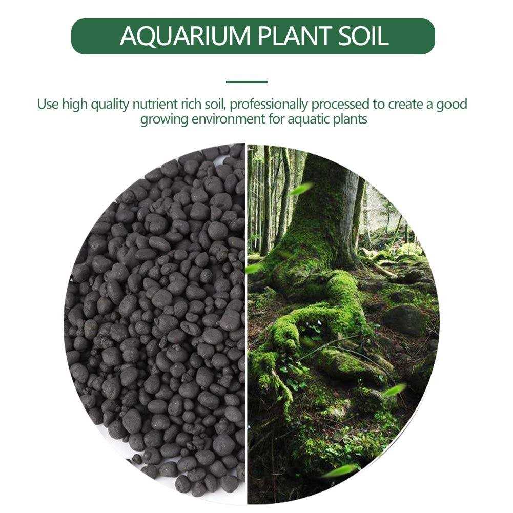 Zetiling 1000g Aquasoil Aqua Soil Aquarium Soil Aquarium Plant Soil Water Plant Soil Aqua Soil Substrate Simple to Use Fish Tank Bottom Water grass Seeds