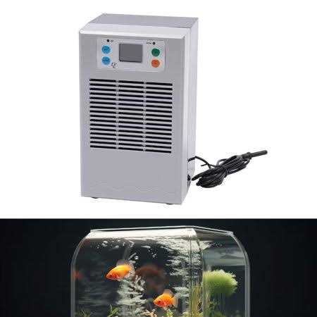 Oukaning Aquarium Chiller 30L Water Cool Chillers Heater for Fish Tank Hydroponics System