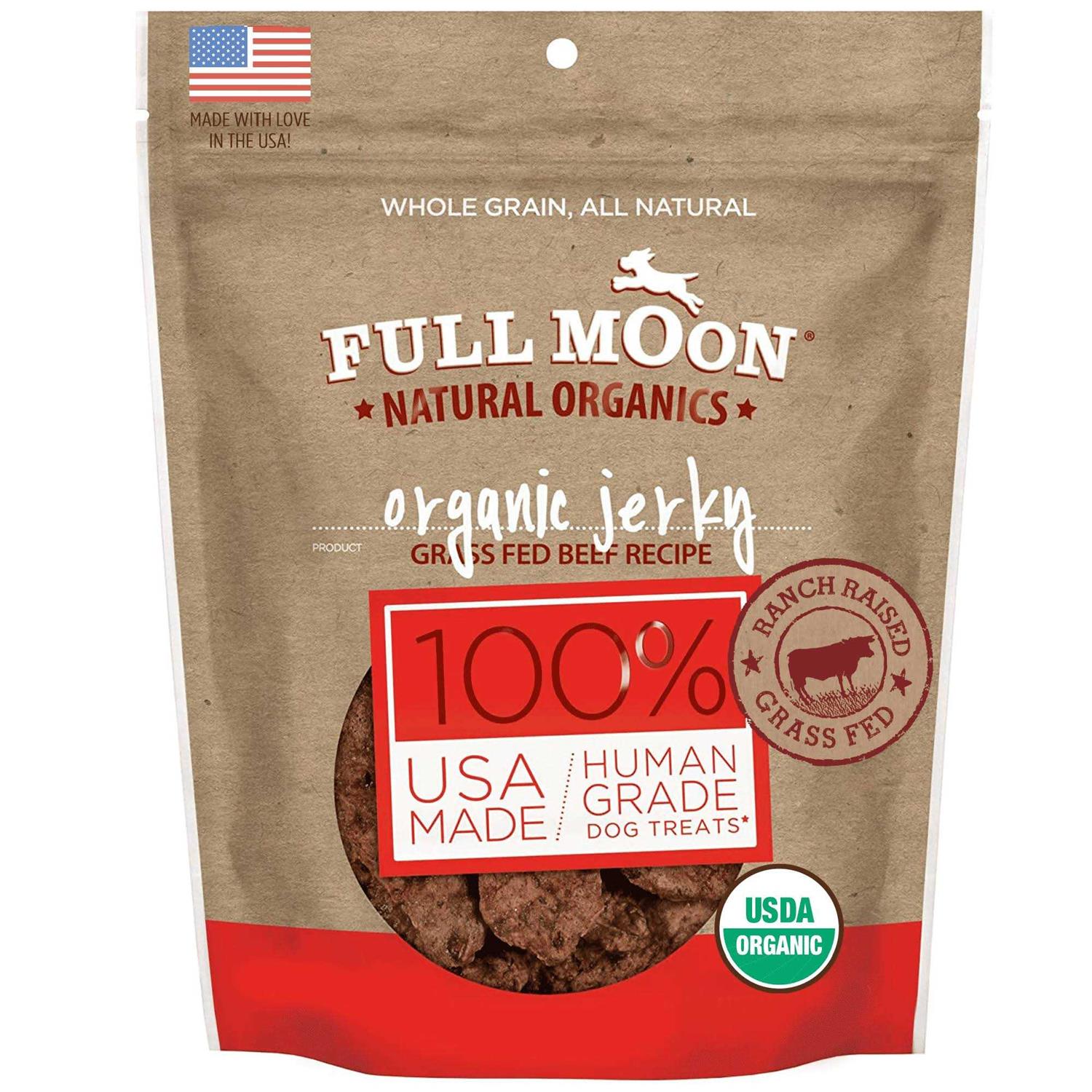Full Moon Organic Beef Jerky Human-Grade Dog Treats